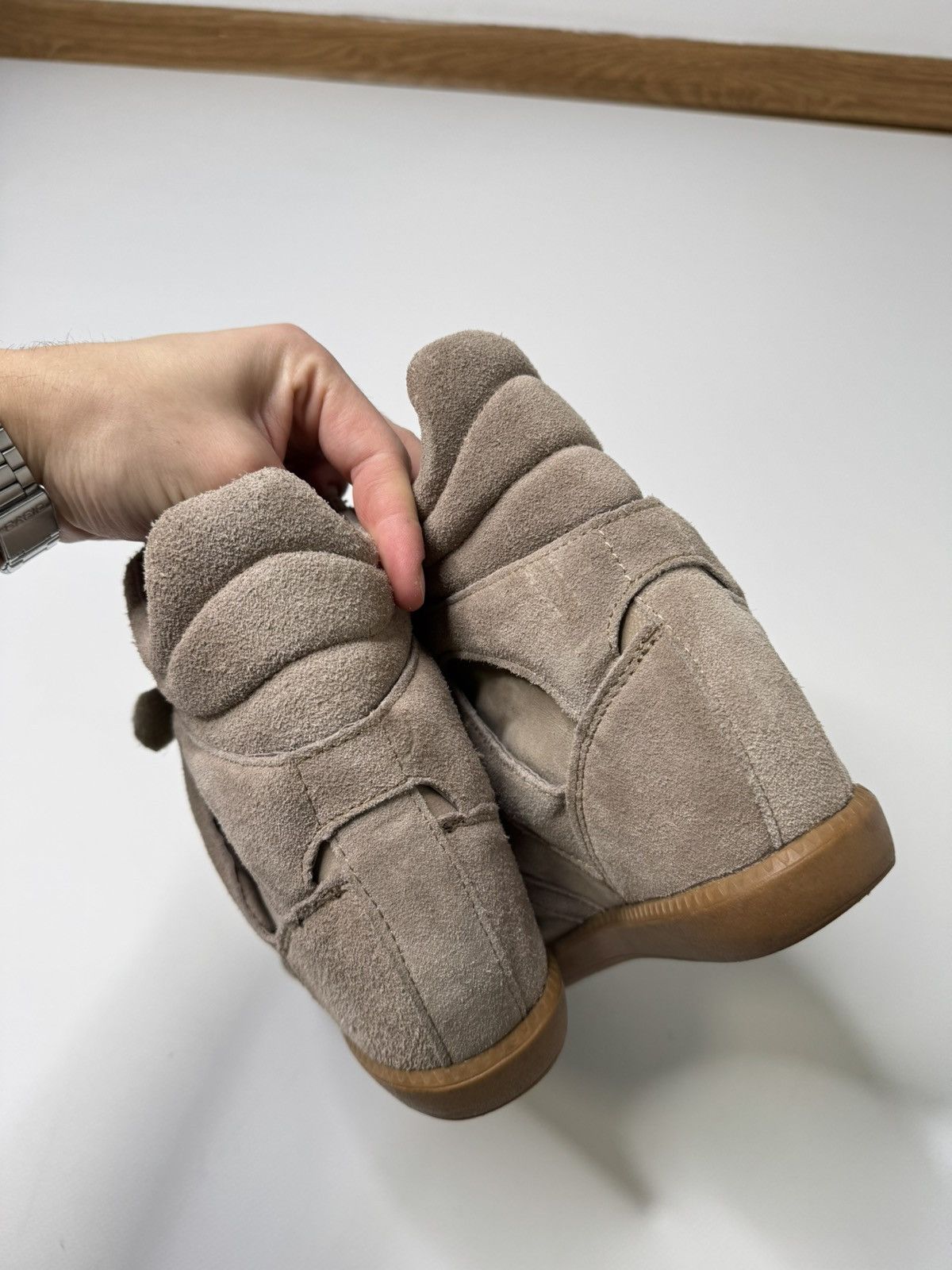 Vintage Vintage archive Suede wedges bekett vibe avant garde archive Size US 5 / IT 35 - 4 Thumbnail