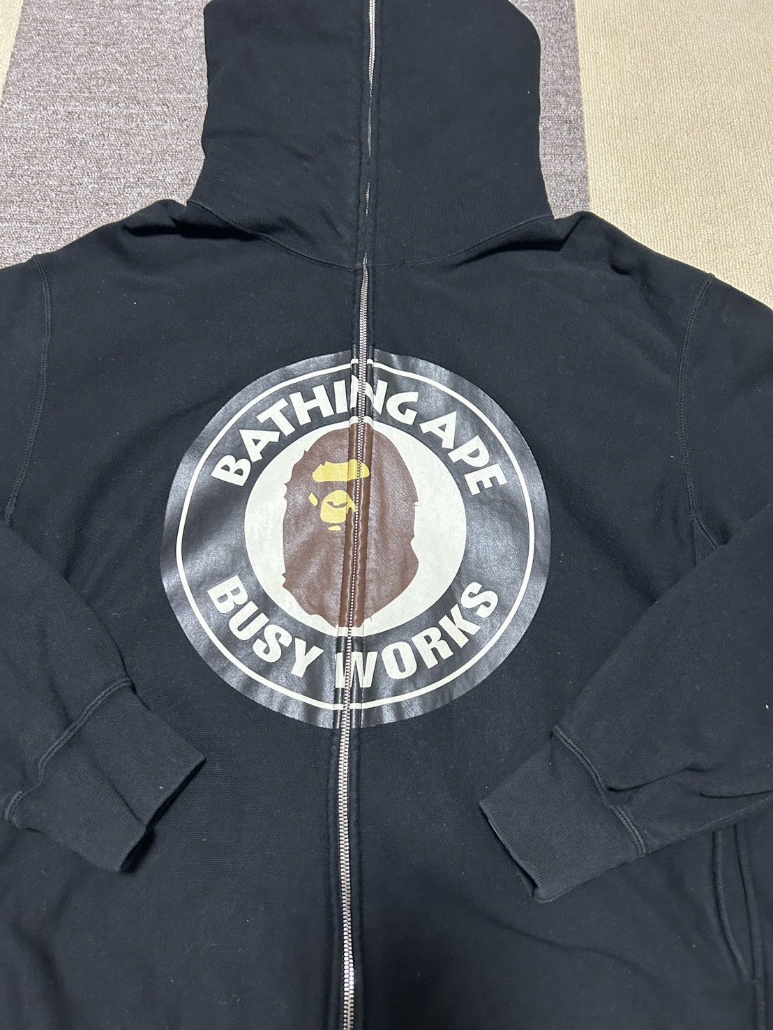 Bape OG Bape Black College Color Logo Full Zip Hoodie Size US L / EU 52-54 / 3 - 11 Thumbnail