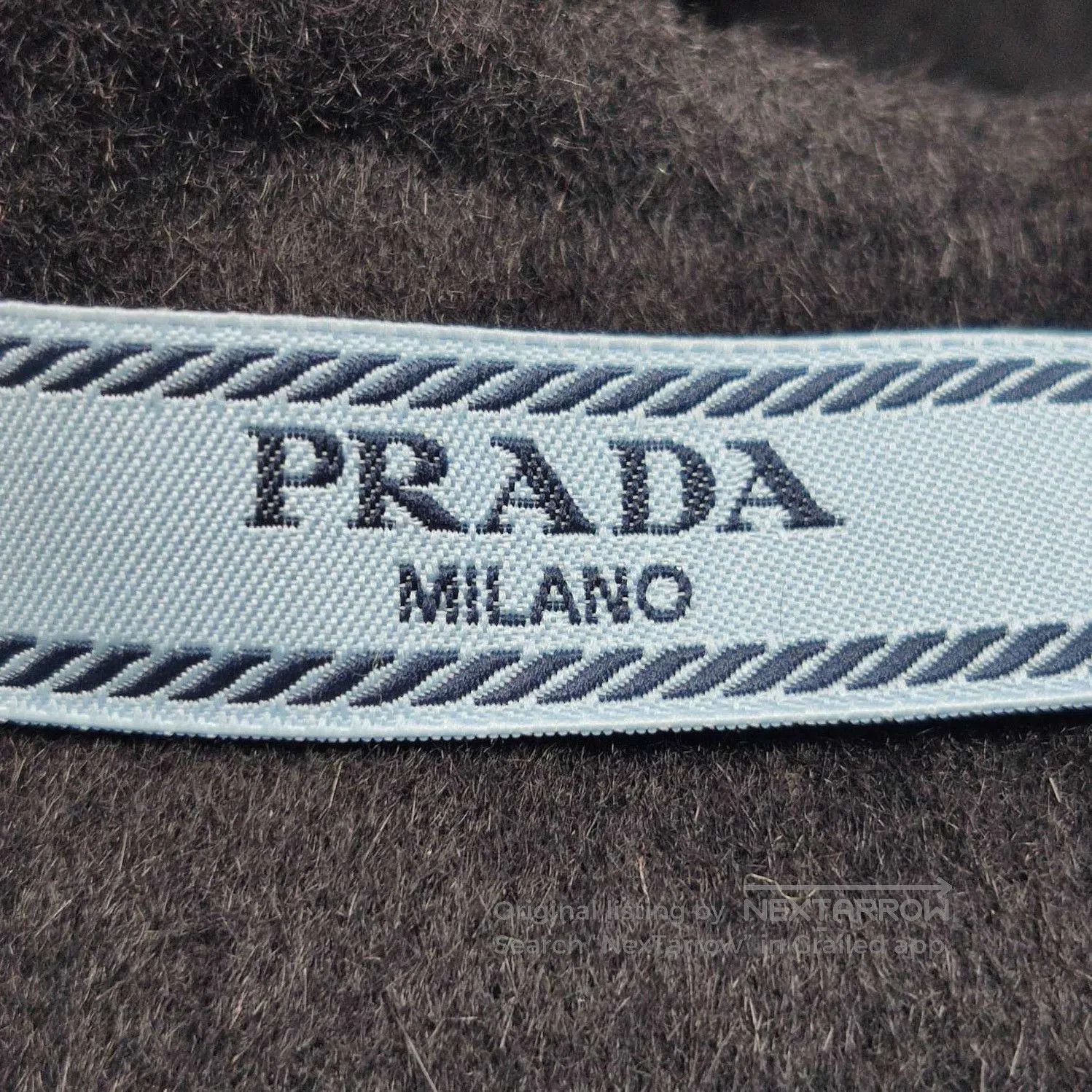 Prada Prada Black Wool Blend V. Size 39" - 1 Thumbnail