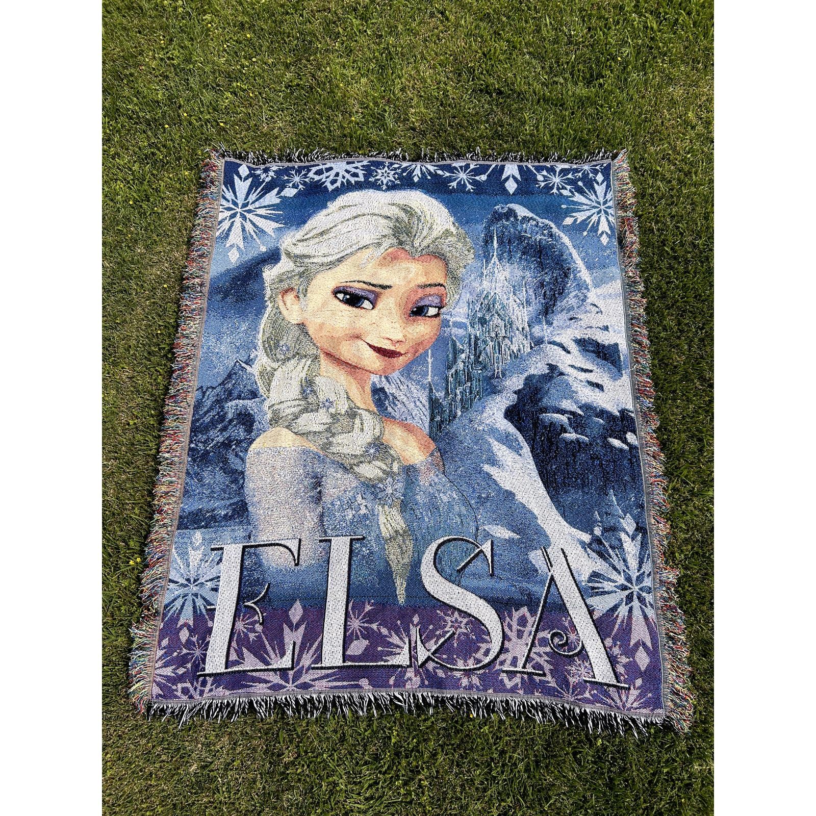 Disney × Vintage Disney Frozen Elsa Woven Tapestry Throw Blanket Size ONE SIZE - 1 Thumbnail