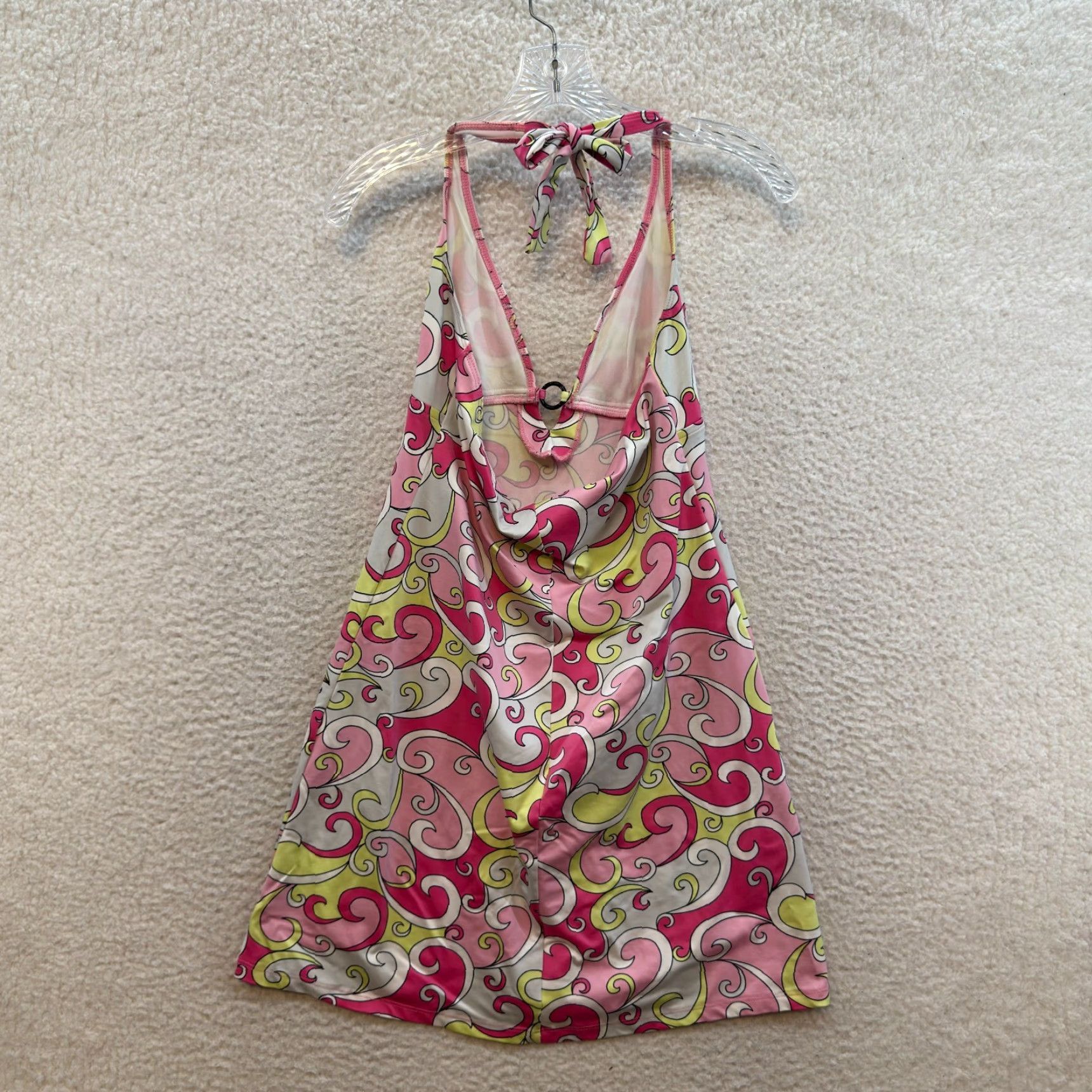 Vintage VINTAGE Rampage Tankini Swim Dress Pink M Psychedelic 60s 70s Groovy Pattern Womens Size M / US 6-8 / IT 42-44 - 2 Thumbnail