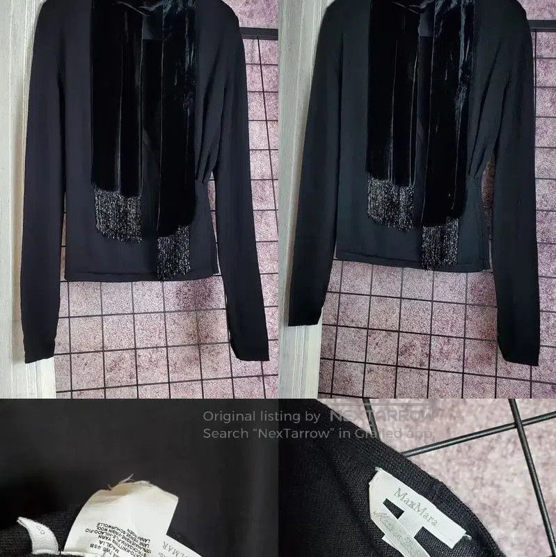 Max Mara MaxMara Black Wool Long Sleeve Sweater . Size S / US 4 / IT 40 - 3 Thumbnail