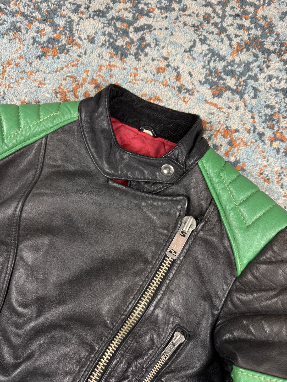 Vintage Vintage 90s Real Leather Racing ramones biker jacket cropped Size S / US 4 / IT 40 - 12 Thumbnail