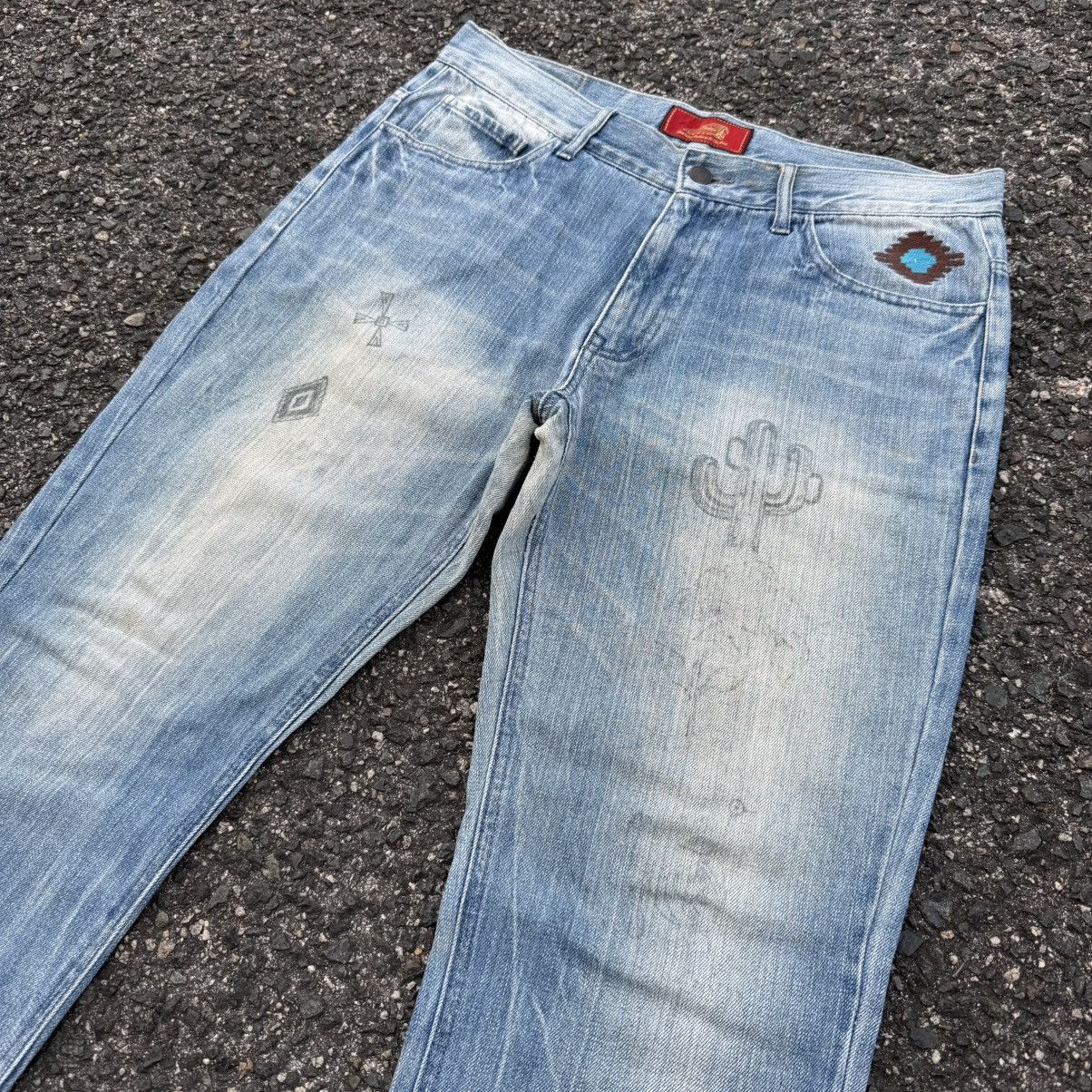 Indian Motorcycle Indian motorcyle jean denim Light wash faded pants Size US 34 / EU 50 - 7 Thumbnail