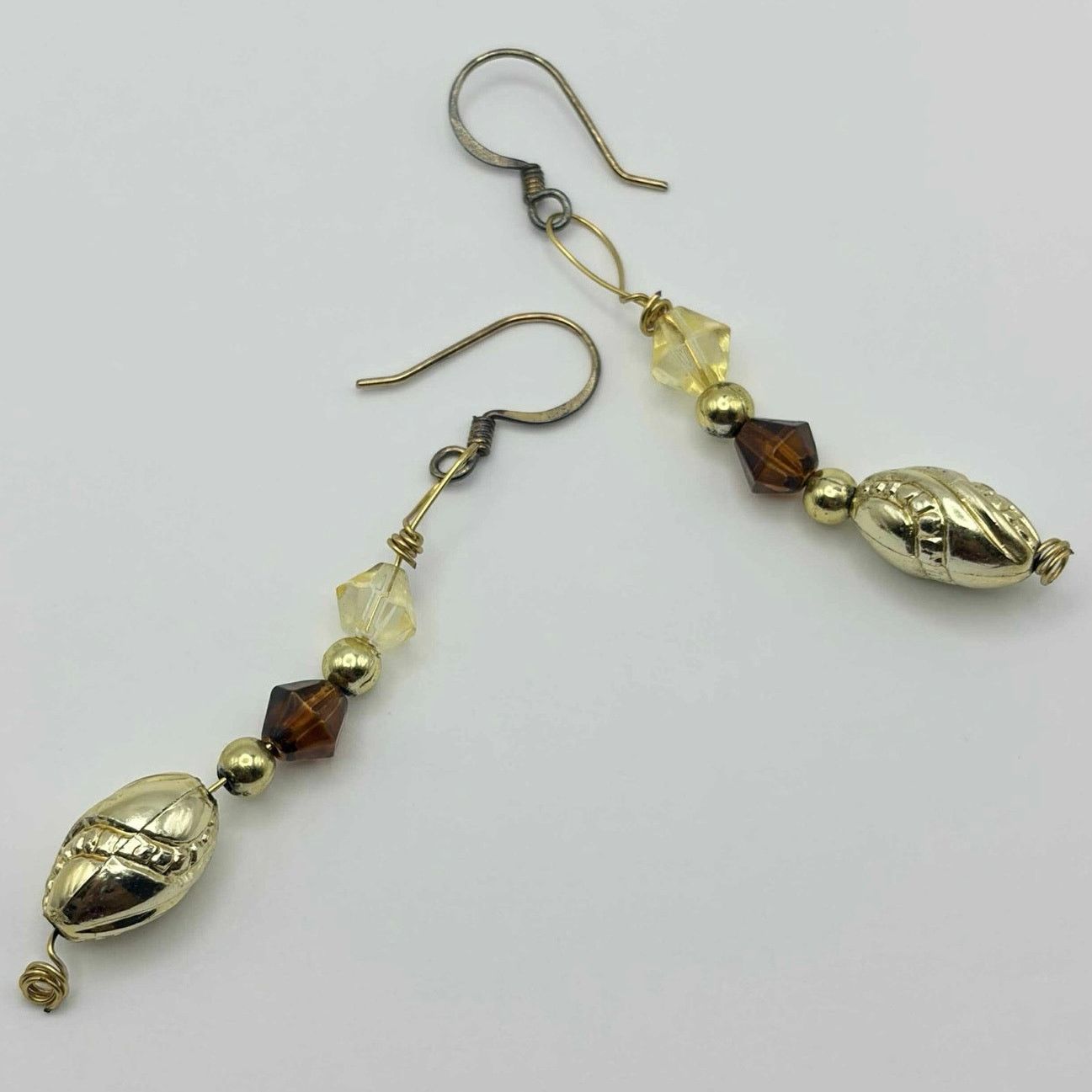 Other 90s Gold & Brown Beaded Earrings Size ONE SIZE - 3 Thumbnail