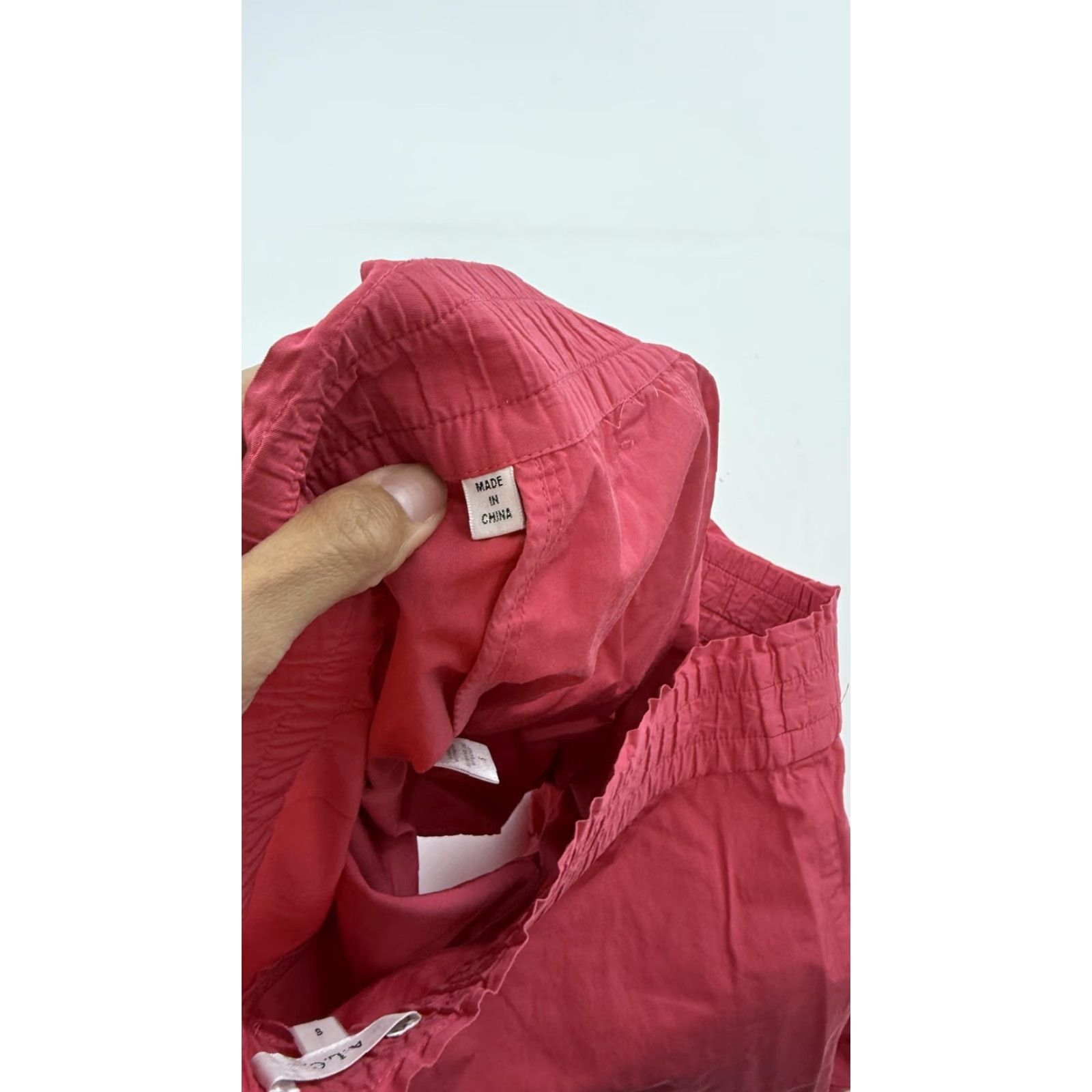 Vintage A.L.C. Shorts Womens Small Elastic Waist Pockets Pull On Casual Summer Pink Size 28" / US 6 / IT 42 - 6 Thumbnail