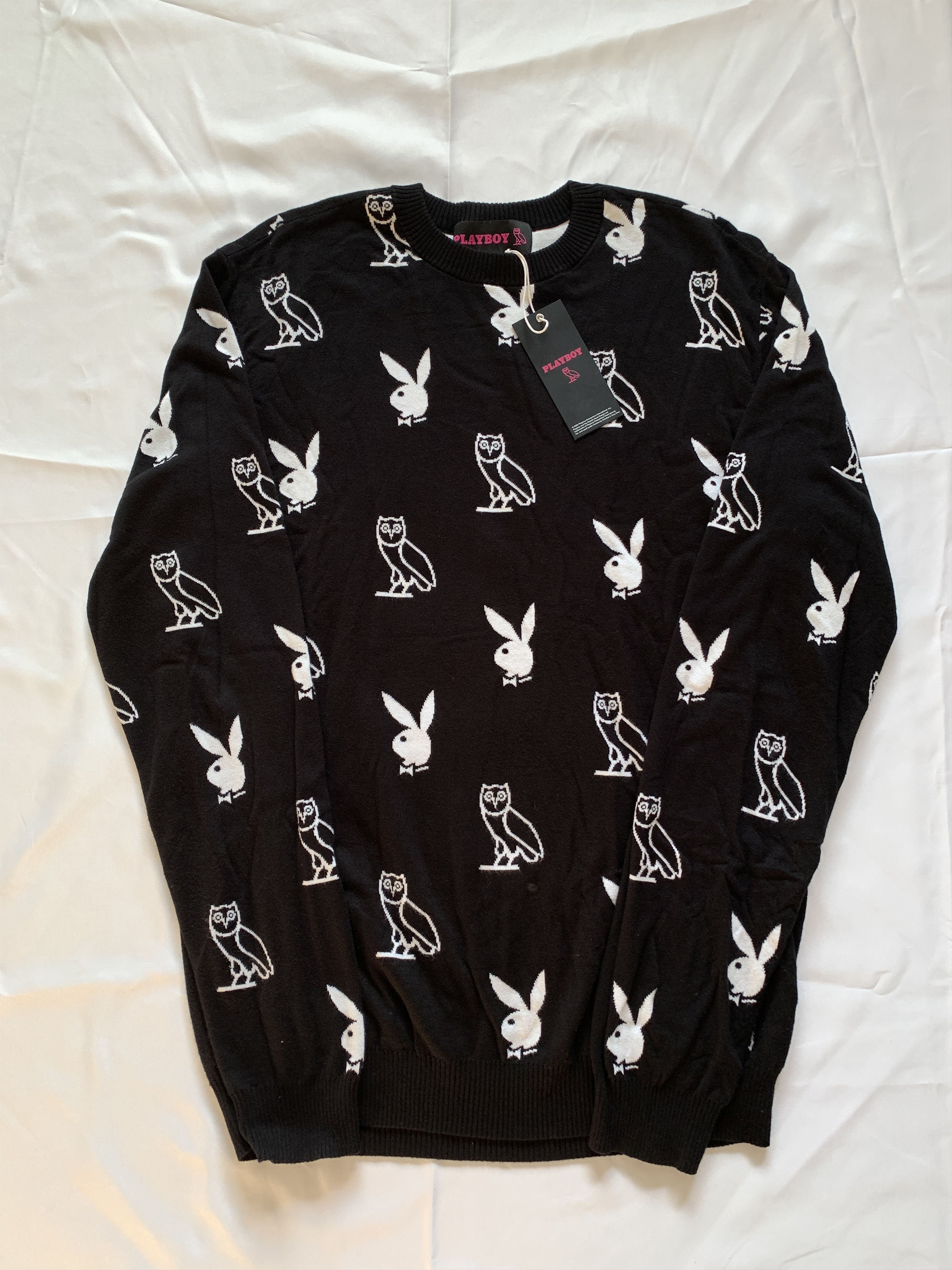 October's Very Own × Playboy OVO X Playboy Intarsia Monogram Owl Sweater Size US L / EU 52-54 / 3 - 1 Thumbnail