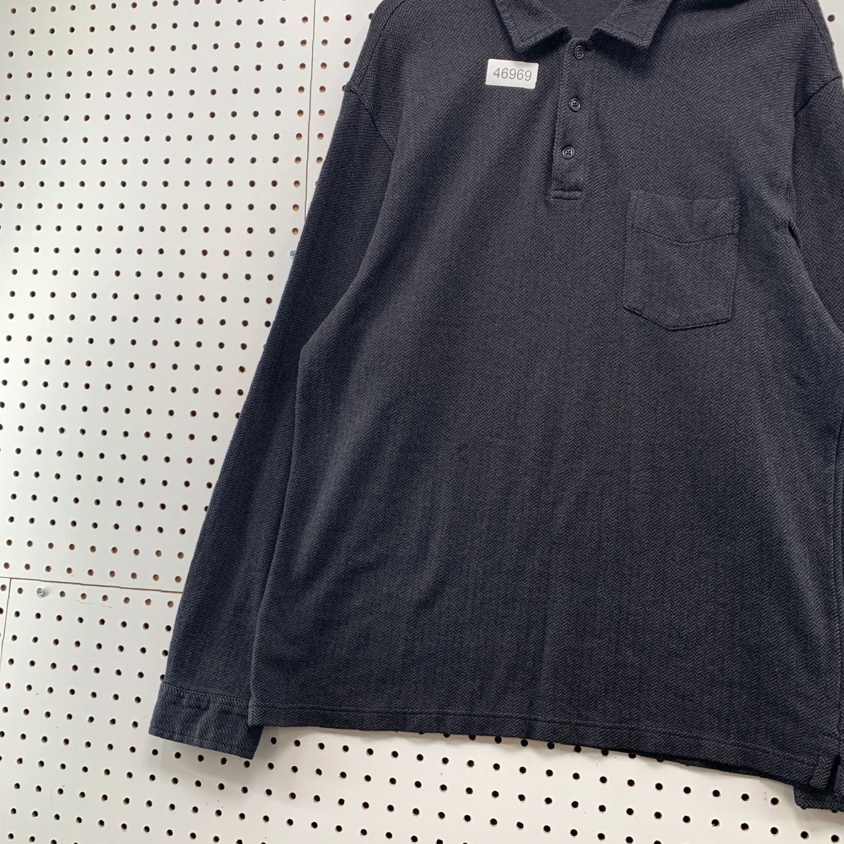 Banana Republic VINTAGE Banana Republic Polo Mens Large Black Herringbone Heavyweight Y2K Size US L / EU 52-54 / 3 - 5 Thumbnail
