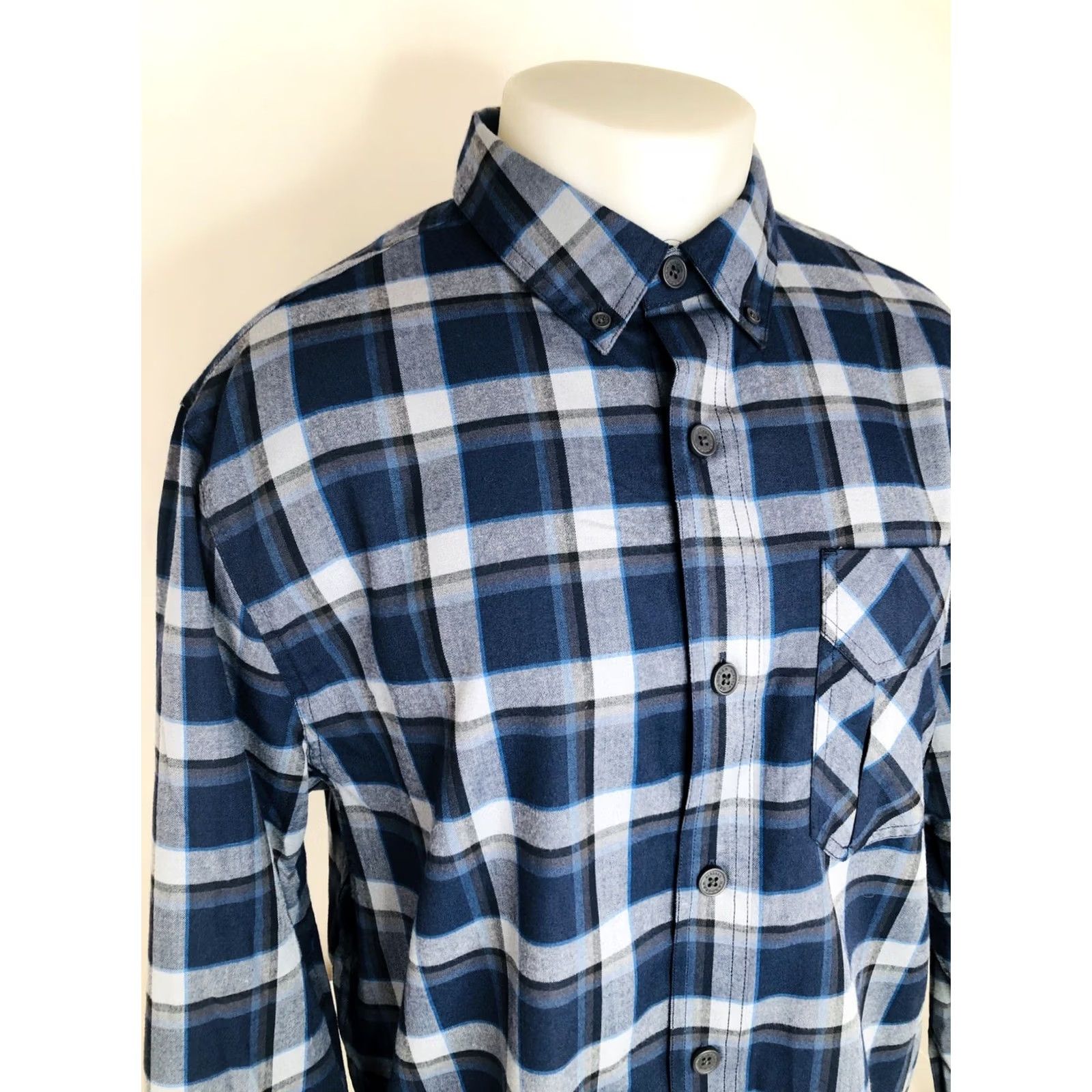 Vintage Duluth Alaskan Hard Gear Lightweight Flannel Outdoor Shirt Mens XL Slim Blue Size US XL / EU 56 / 4 - 2 Thumbnail