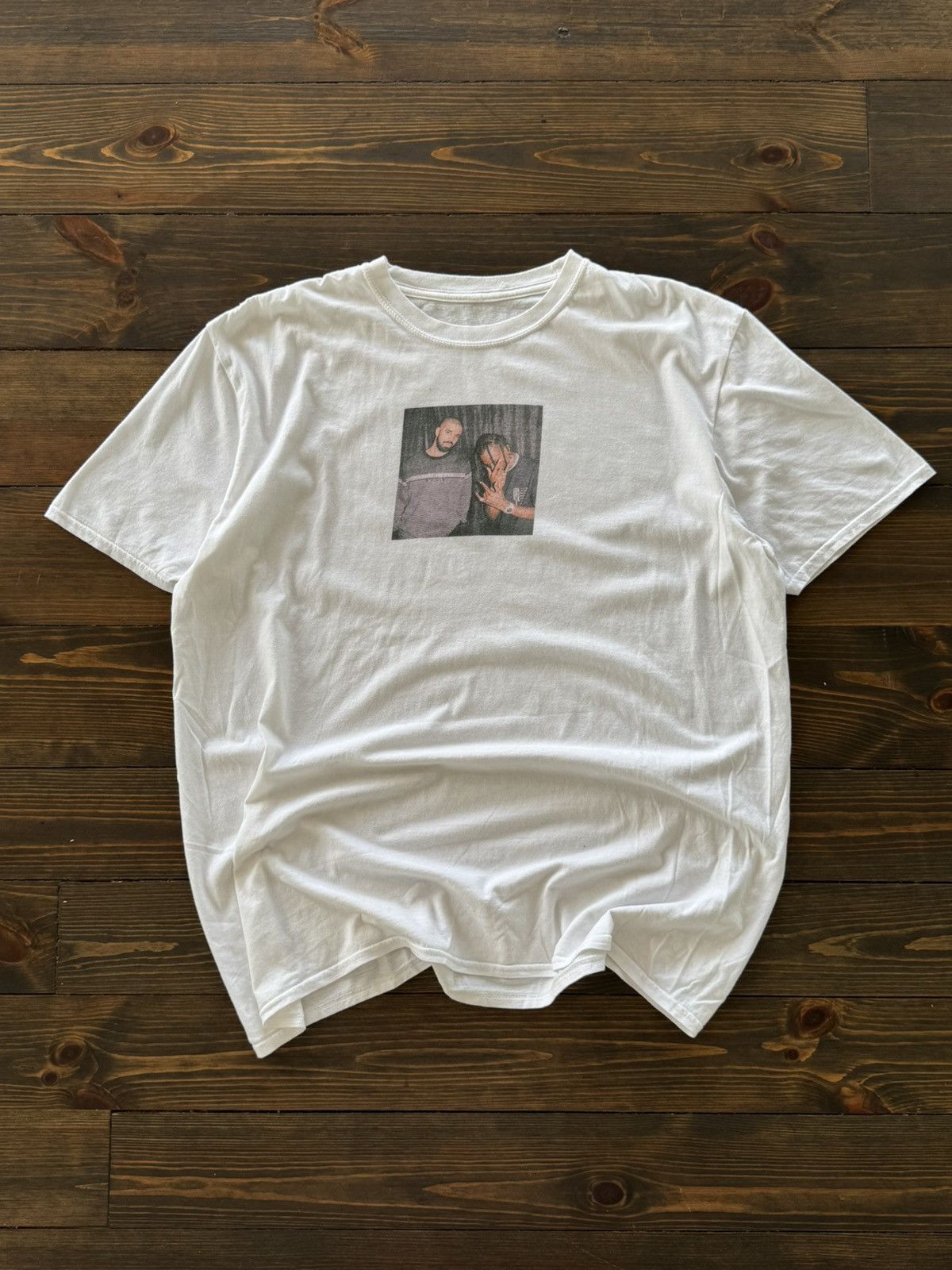Other Travis Scott x Drake Vintage Pattern Rap T-Shirt Size US L / EU 52-54 / 3 - 1 Thumbnail