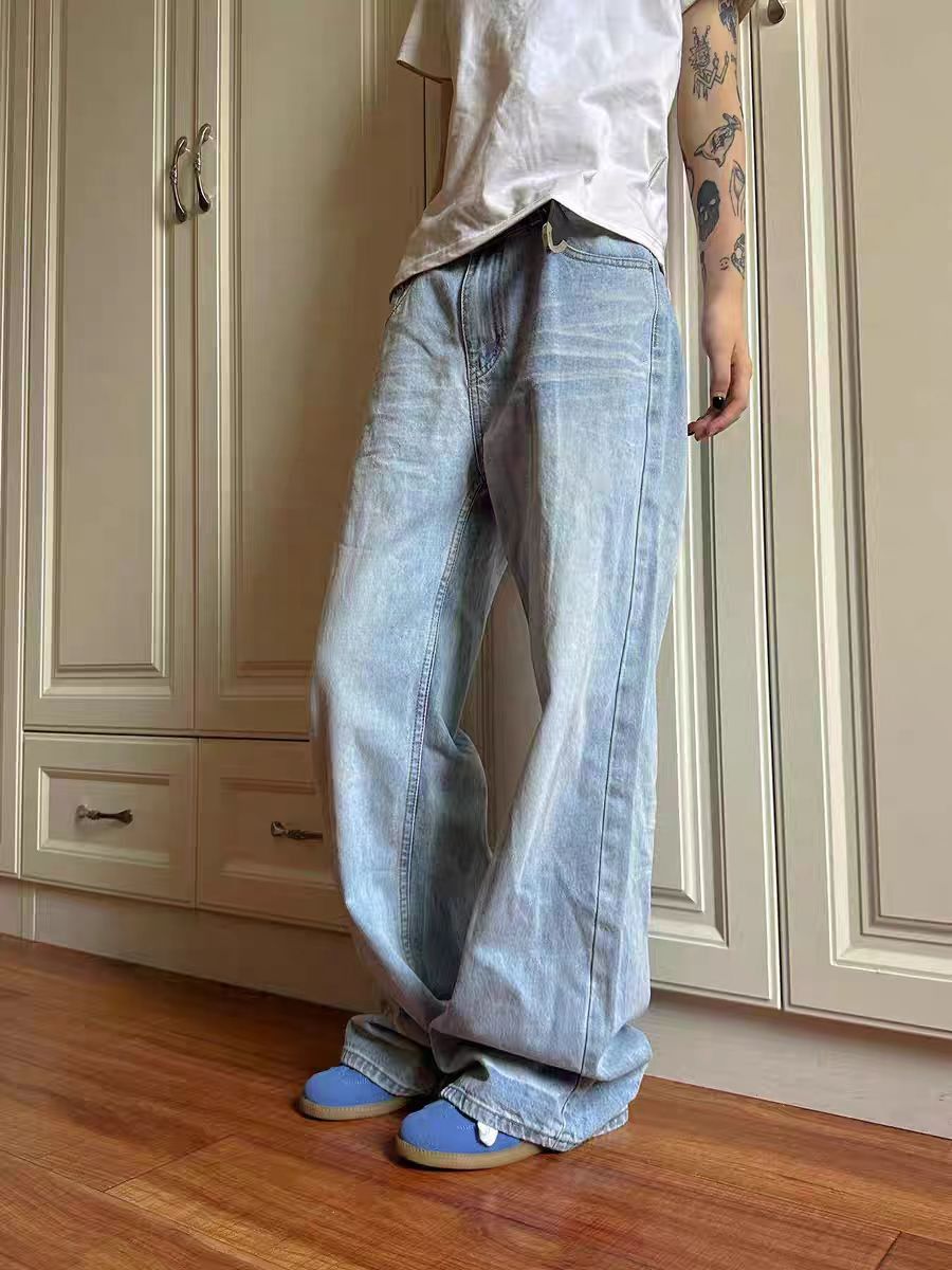 Jean Loose-fitting blue wide-leg jeans Size US 34 / EU 50 - 5 Thumbnail
