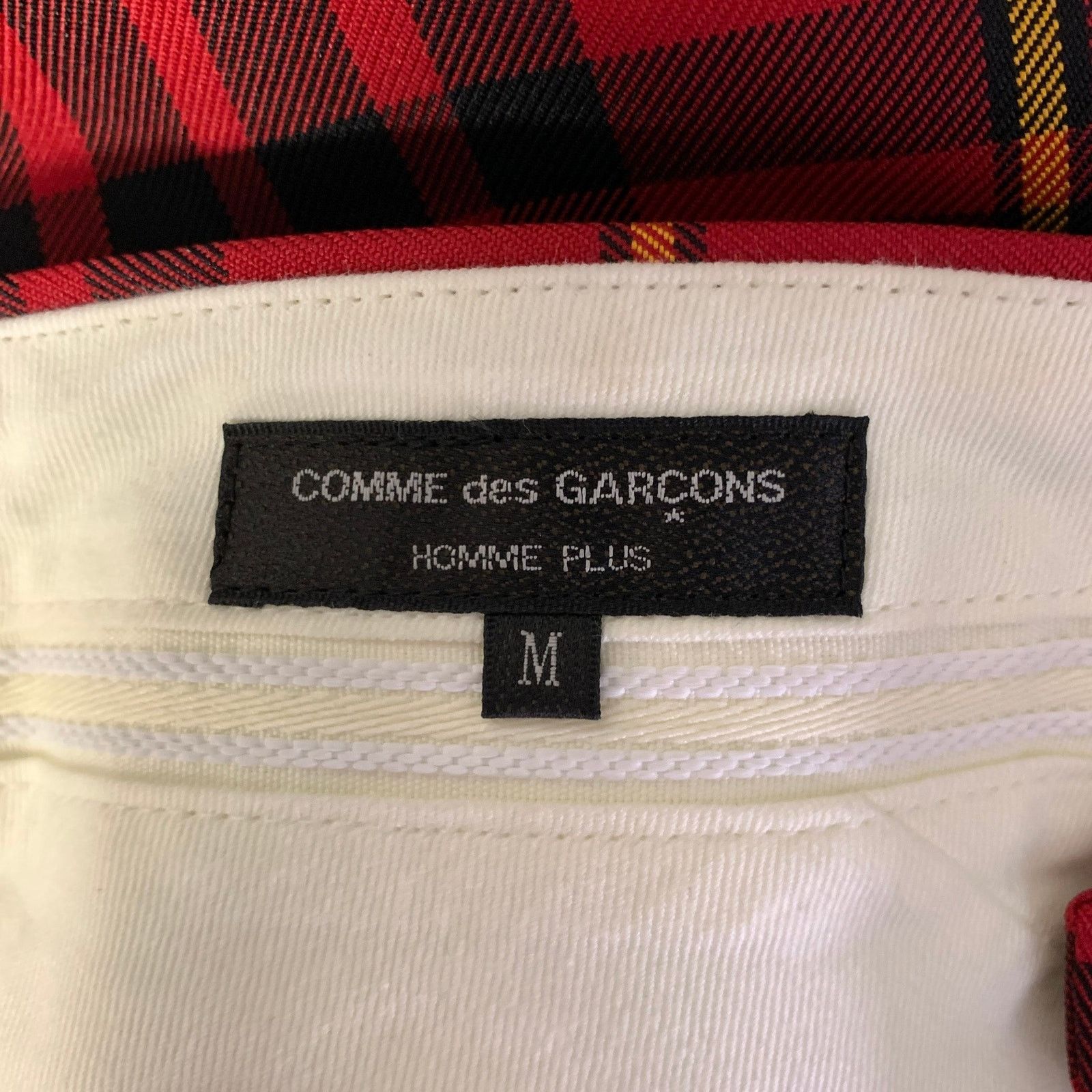 Comme des Garcons Homme Plus COMME des GARCONS HOMME PLUS M Red Black Yellow Tartan Pants Size US 30 / EU 46 - 4 Thumbnail
