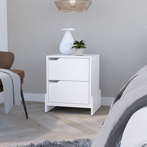 Designer × Homemade Nightstand Brookland, Bedside Table with Double Drawers and Size US L / EU 52-54 / 3 - 8 Thumbnail