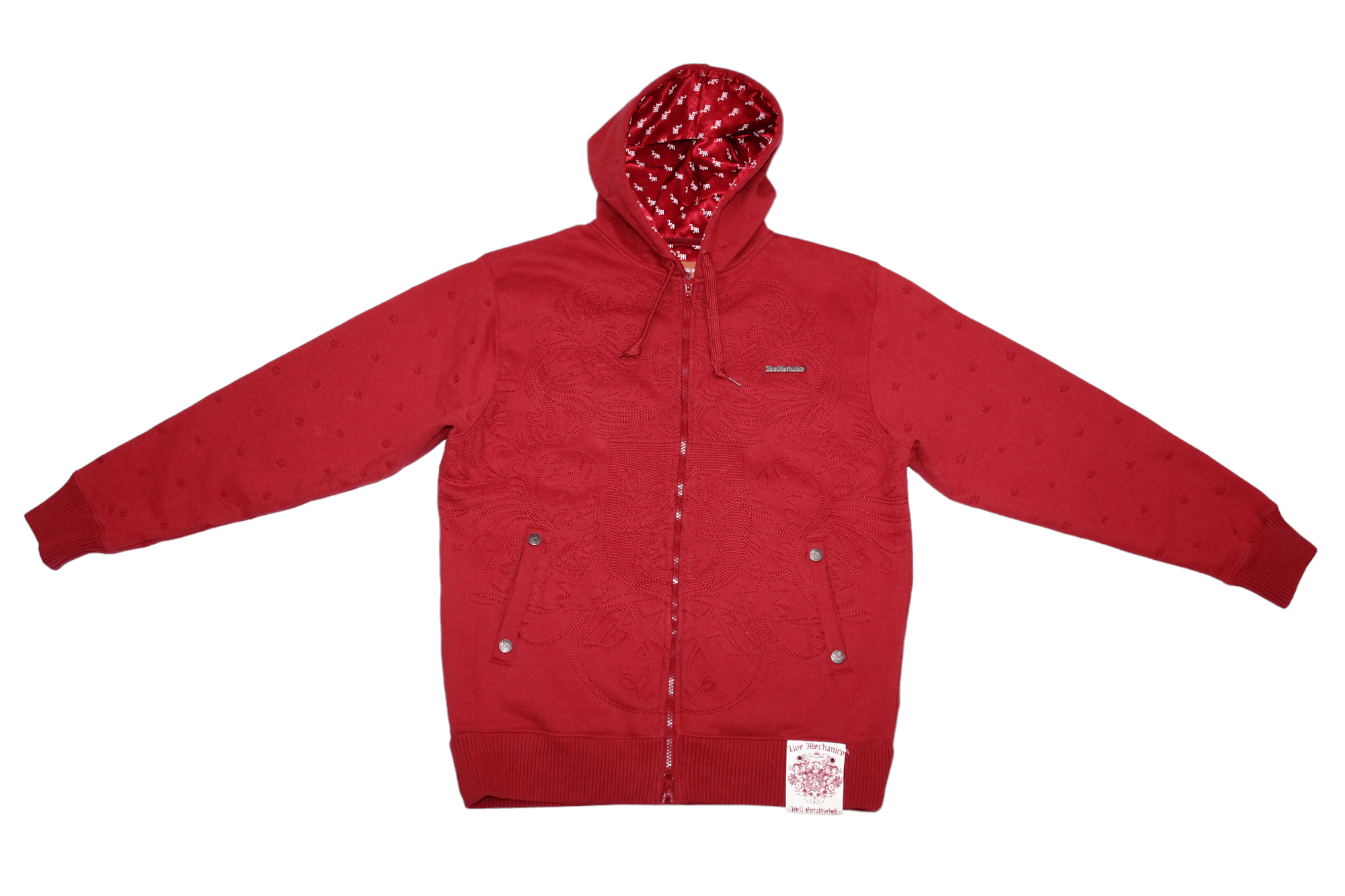 Live Mechanics 🔥Y2K Live Mechanics Monogram Baggy OG Rap Zip Hoodie Size US M / EU 48-50 / 2 - 3 Thumbnail