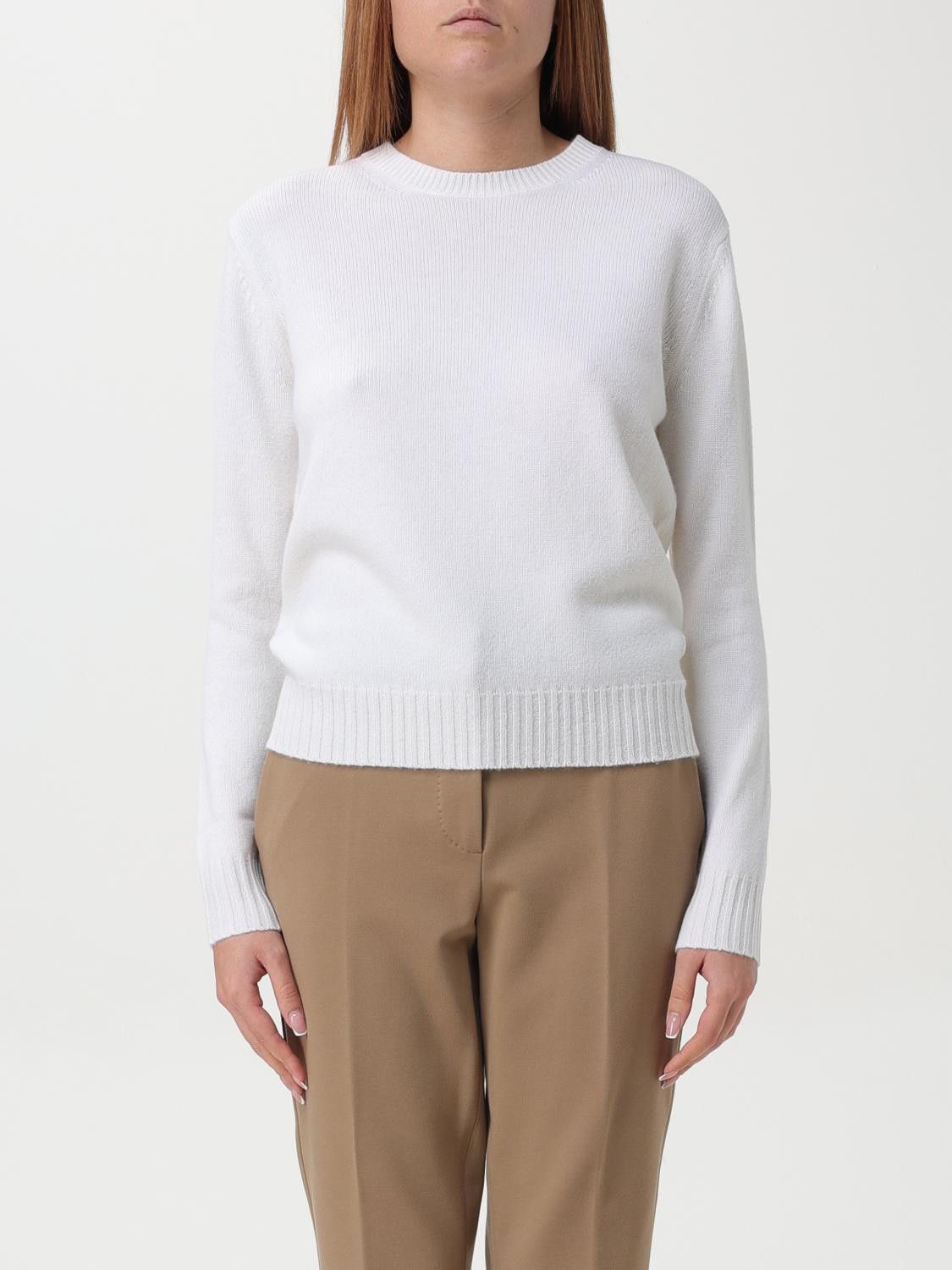 Max Mara Max Mara Sweater Woman Cream Size L / US 10 / IT 46 - 1 Thumbnail