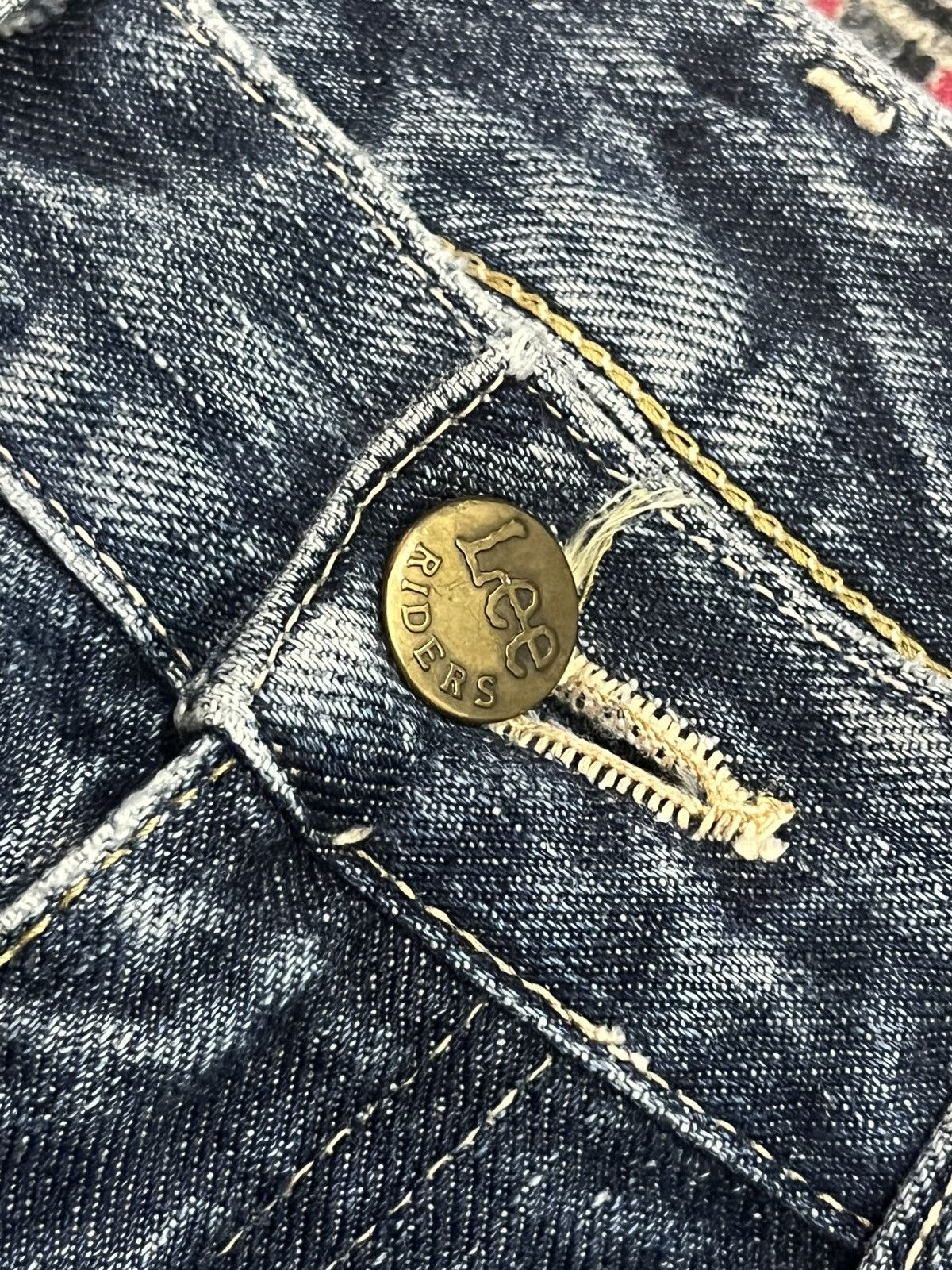 Lee ⚡️Flare⚡️Vintage Lee Riders Made in Japan Distressed Blue Jean Size US 30 / EU 46 - 5 Thumbnail