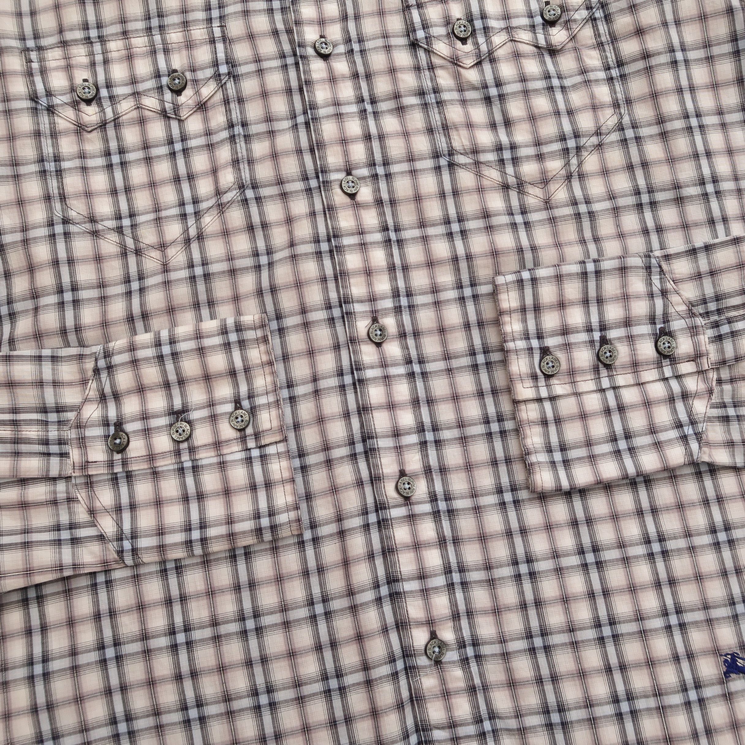 Burberry Vintage Burberry Black Label Luxury Plaid Western Shirt Size US S / EU 44-46 / 1 - 11 Thumbnail