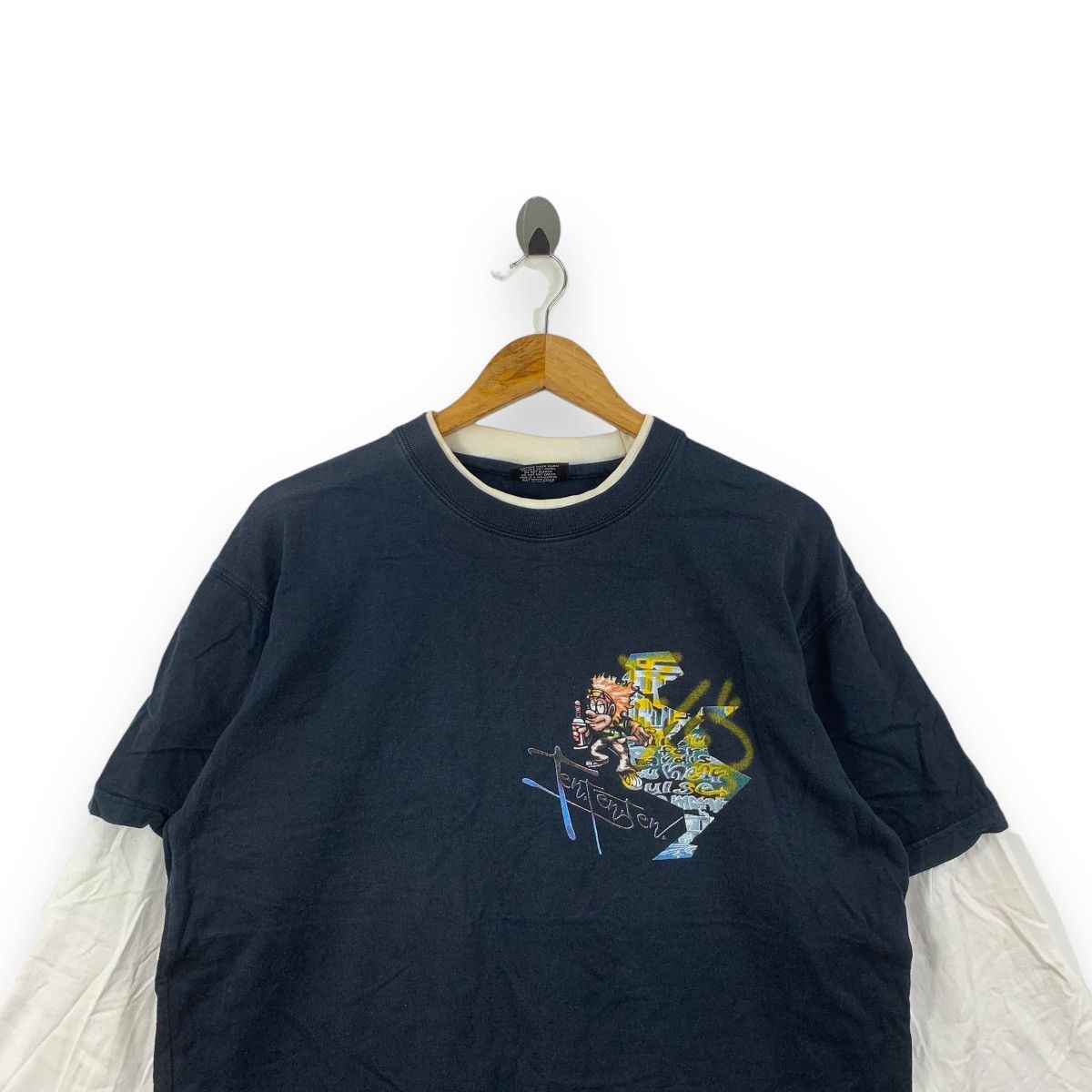 Vintage Vintage TEN TEN TEN! Skateboard Graffiti Y2K Tee Shirt Top Size US XXL / EU 58 / 5 - 4 Thumbnail
