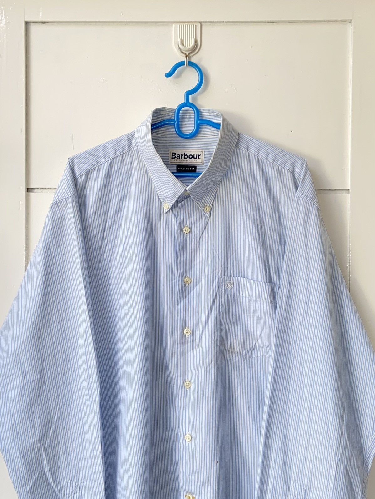 Barbour BARBOUR Blue Striped Shirt Size US XL / EU 56 / 4 - 2 Thumbnail