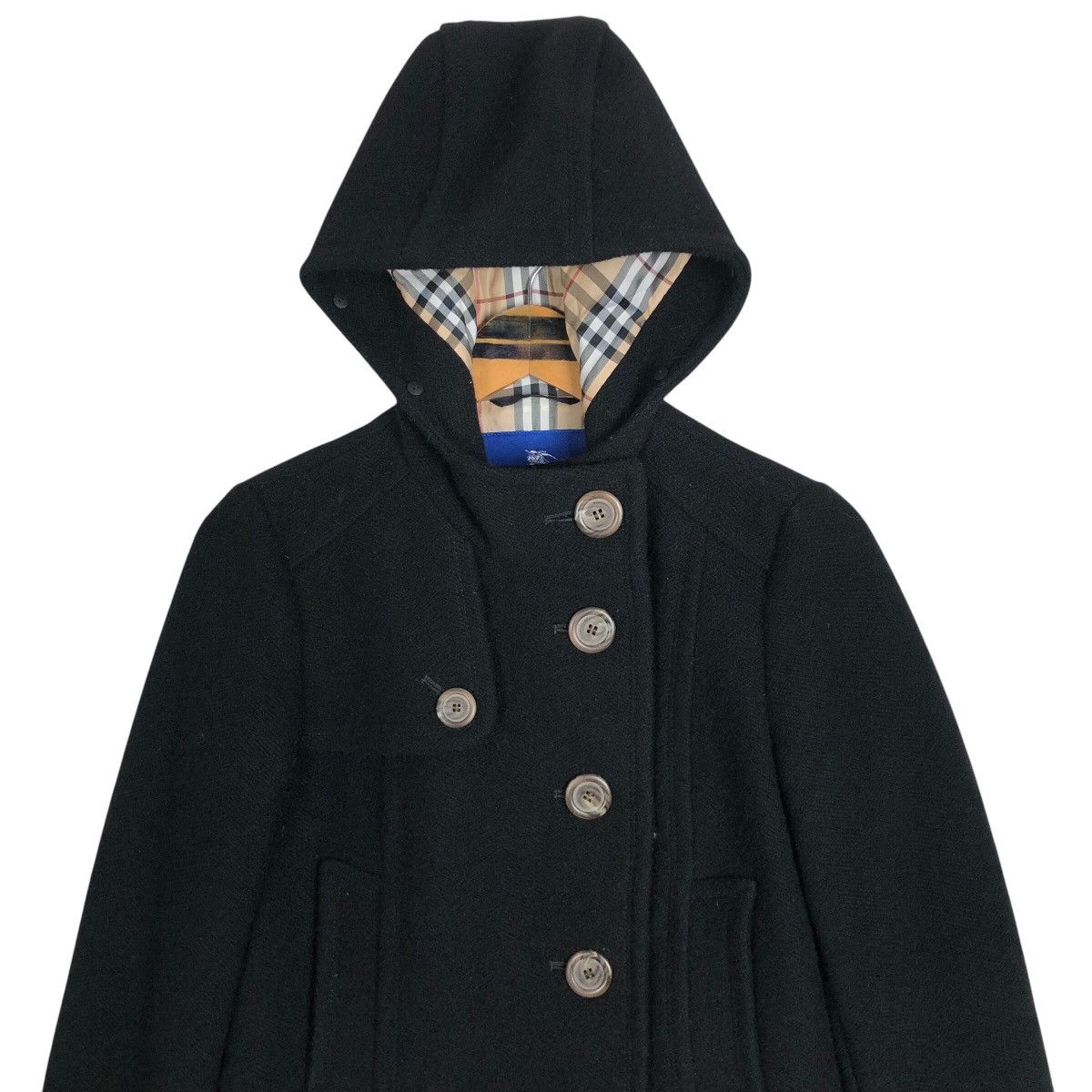 Burberry Burberry London Blue Label Hooded Peacoat Size XS / US 0-2 / IT 36-38 - 3 Thumbnail
