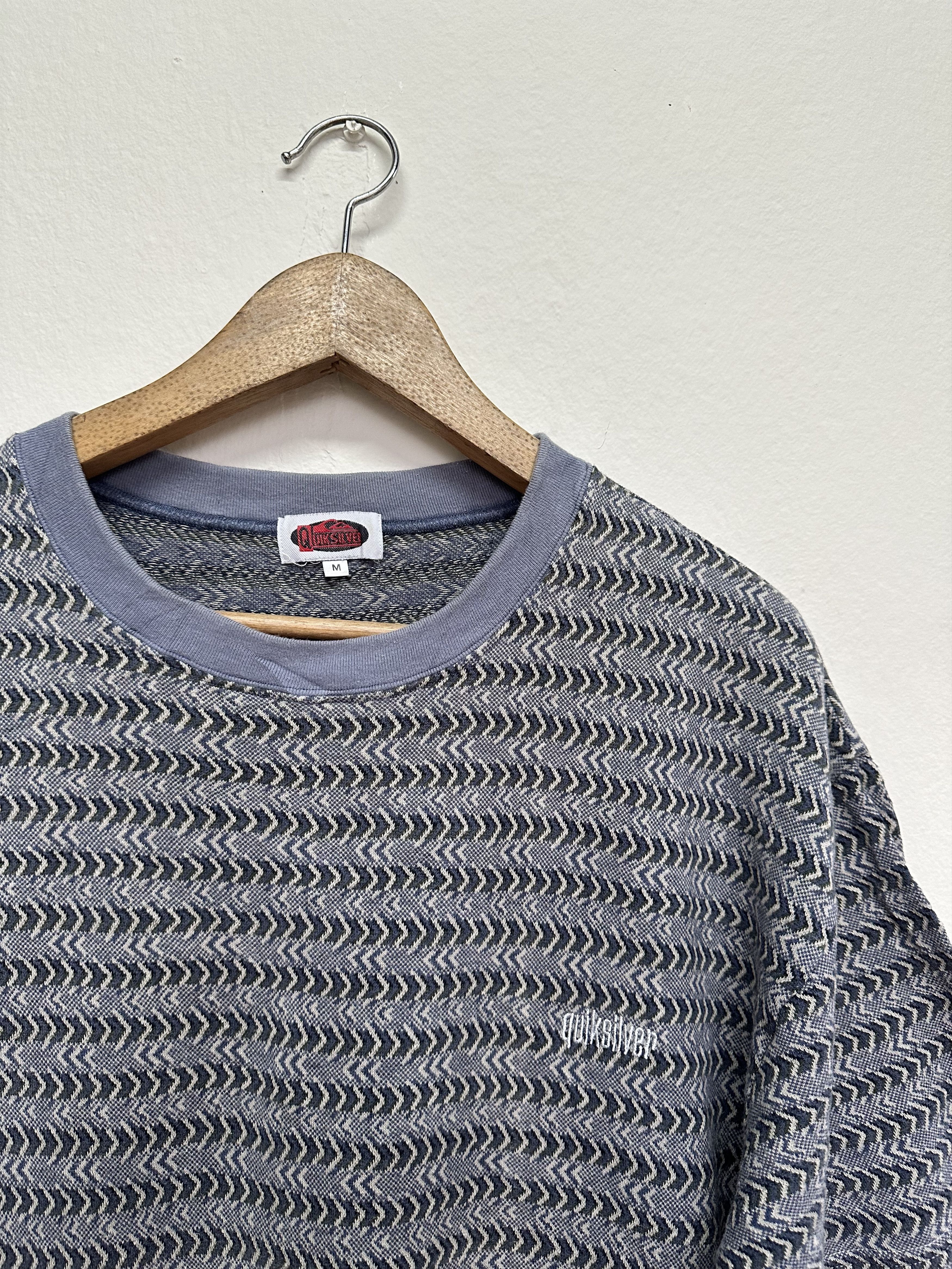 Quiksilver Vintage 90s Quiksilver Abstract Stripe Tee Size US M / EU 48-50 / 2 - 3 Thumbnail