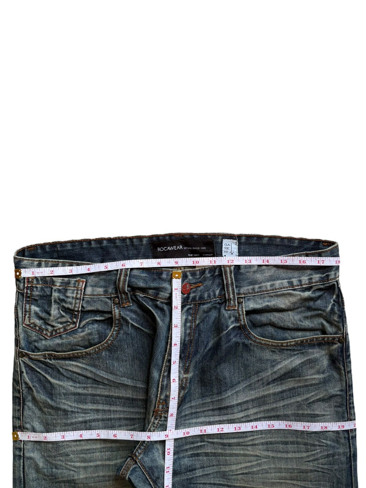 Rocawear Vintage Rocawear Mud Wash Wide Leg Distressed Baggy Jeans Size US 36 / EU 52 - 12 Thumbnail