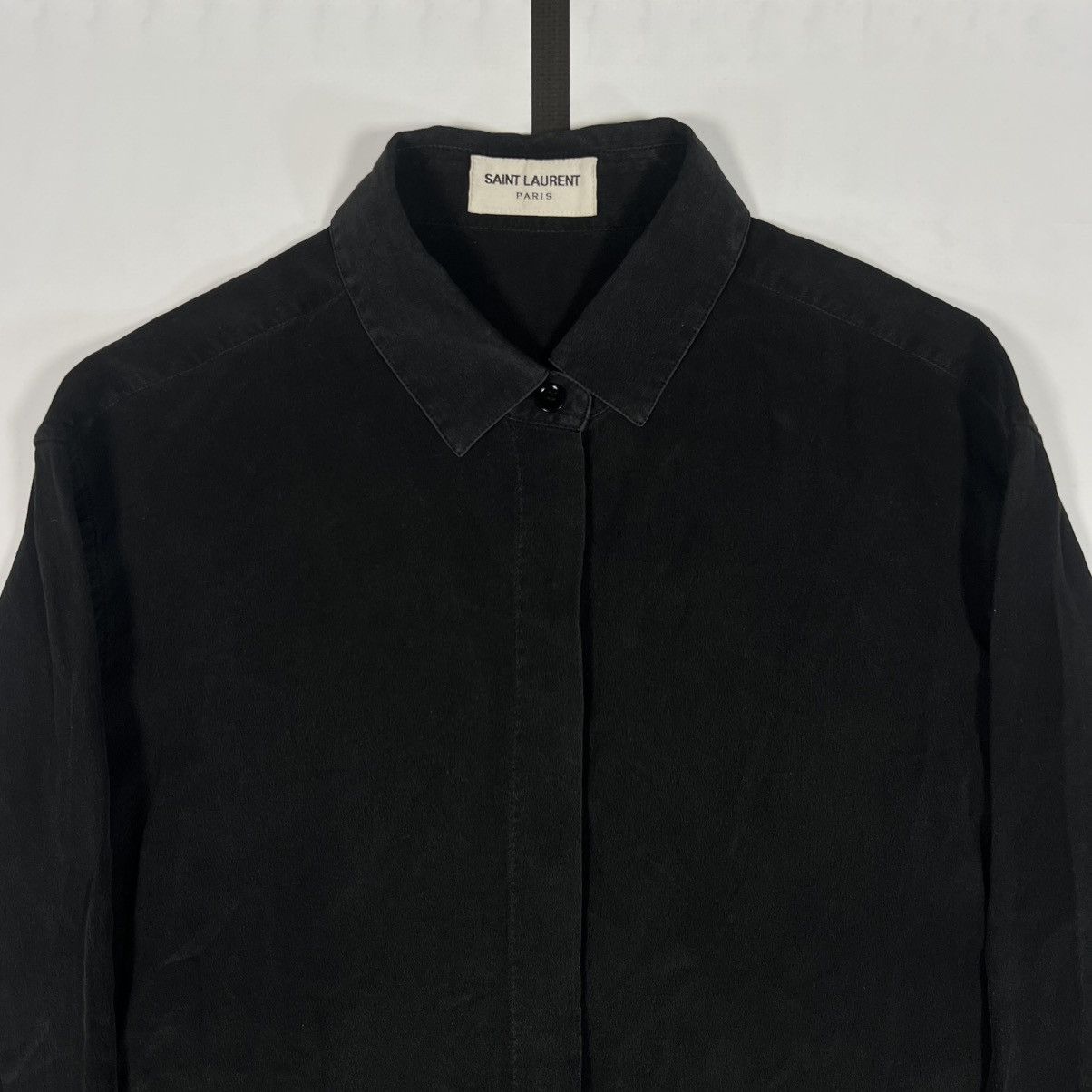 Saint Laurent Paris |[ FW17 Saint Laurent Crepe Silk Button Up Shirt ]| Size US S / EU 44-46 / 1 - 3 Thumbnail