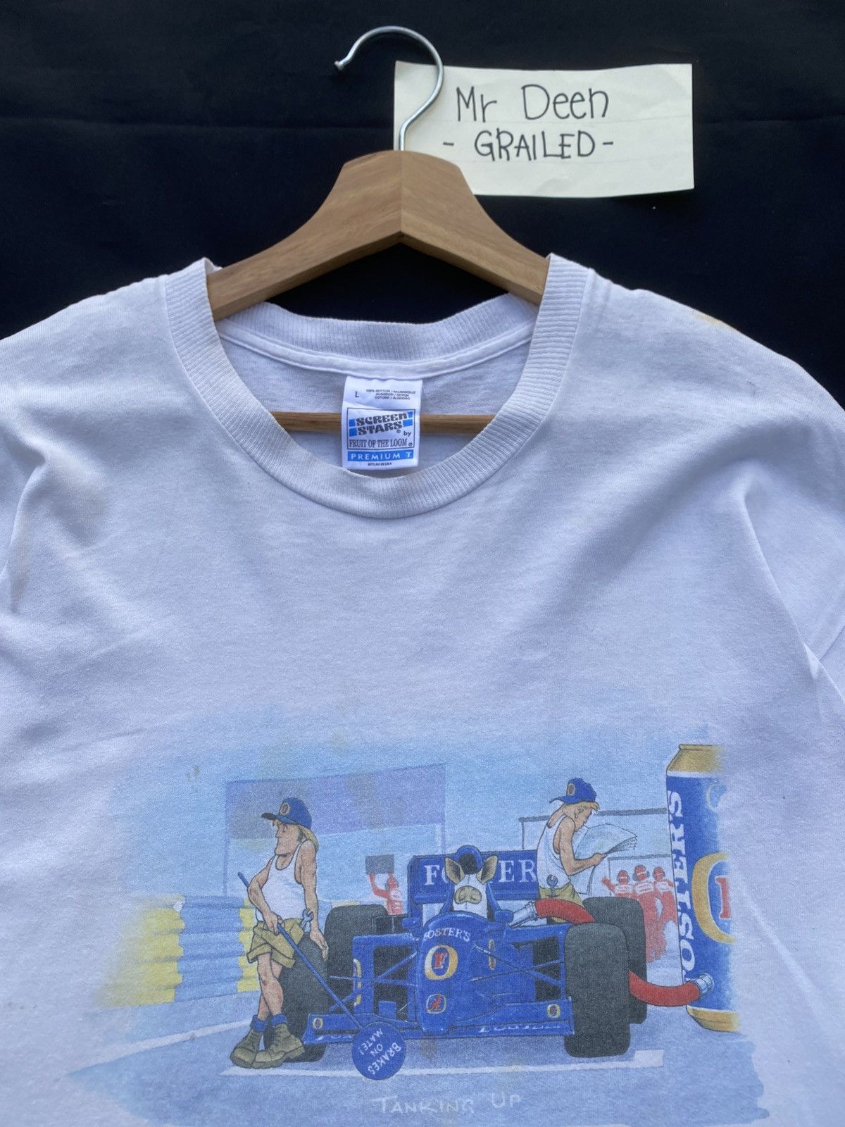 Vintage Rare Vintage 90s Foster’s Formula One Racing Team Tshirt Size US M / EU 48-50 / 2 - 9 Thumbnail
