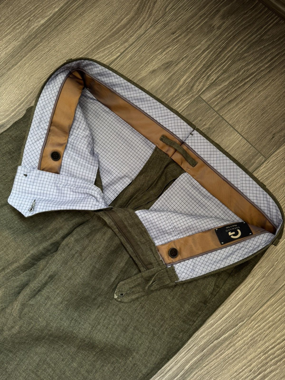 Other Germano Linen Trousers in Khaki Green 48 Size US 32 / EU 48 - 6 Thumbnail