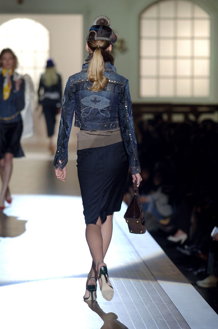 Dsquared2 Dsquared2 FW2005 Jesus Lord Peace Cropped Denim Jacket Size S / US 4 / IT 40 - 3 Thumbnail