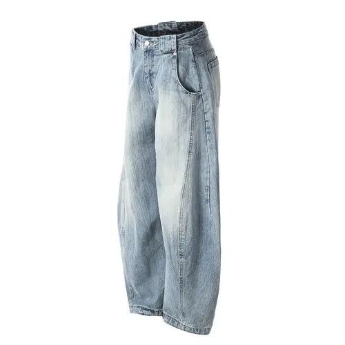 Japanese Brand × Jean Vintage loose wide-leg punk split stitching scimitar jeans Size US 32 / EU 48 - 2 Thumbnail