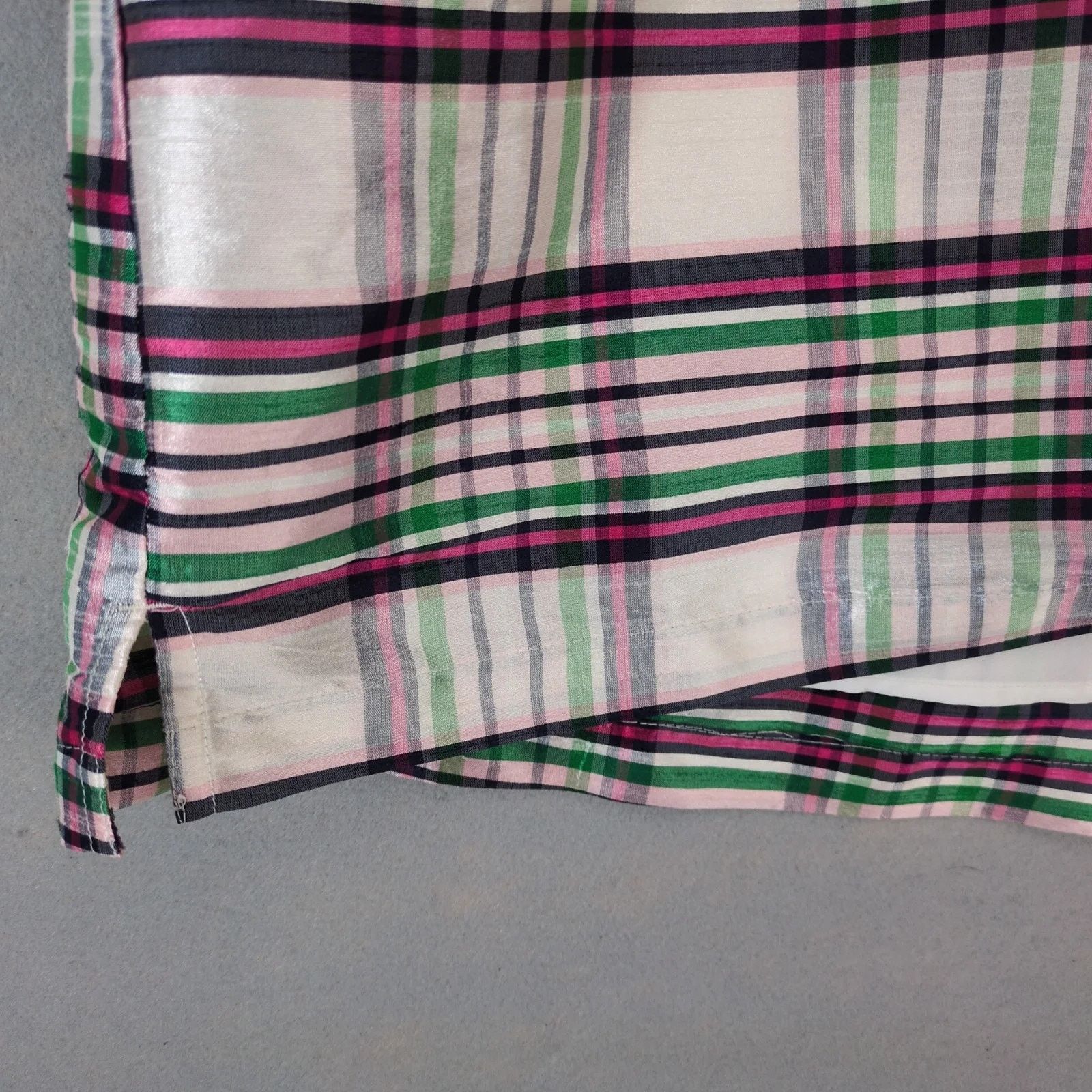 Other Crown & Ivy Opalescent Pink Plaid Blouse Balloon Sleeves 3X Size 3XL / US 20-22 - 9 Thumbnail