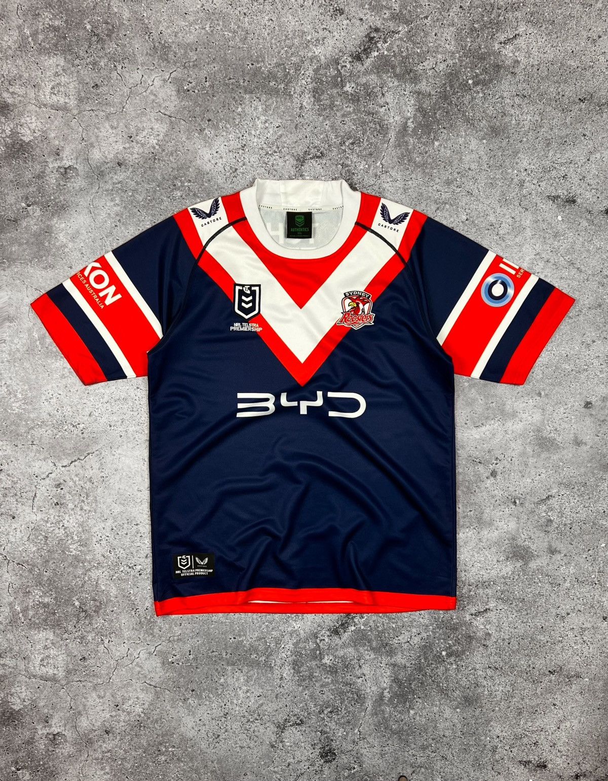 Vintage Vintage 90s NRL Sydney Roosters Rugby Jersey Blue Size XL Size US XXL / EU 58 / 5 - 1 Thumbnail