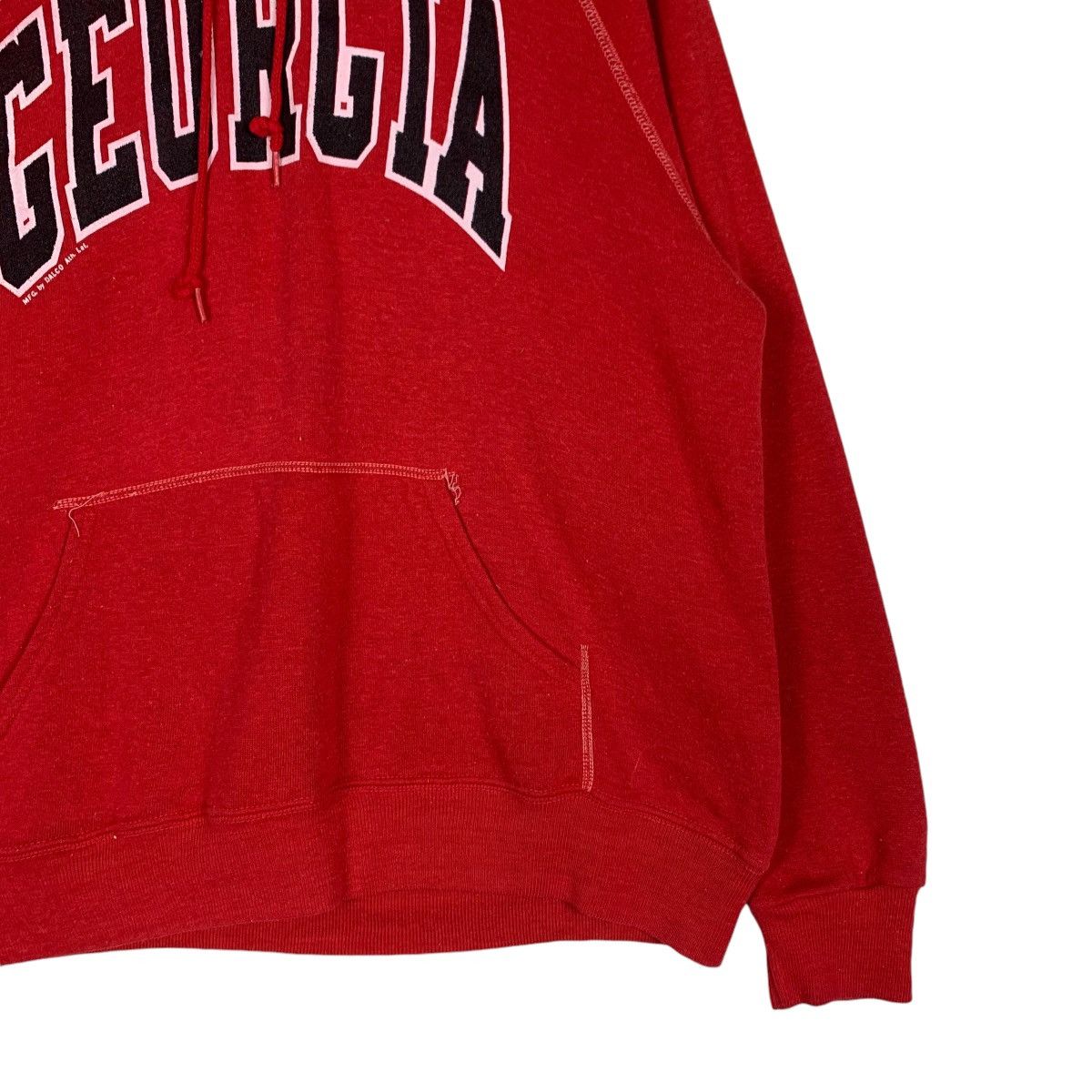 Vintage BASSETT WALKER Georgia Big Logo Pullover Hoodies #1218-C55 Size US L / EU 52-54 / 3 - 4 Thumbnail