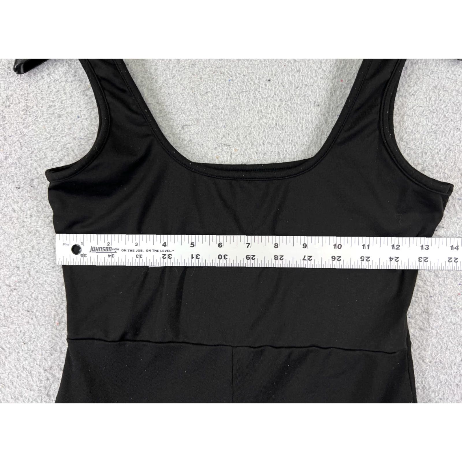 Vintage Bib Shorts Womens Small Black Singlet Polyester Blend Gym Weight Training Shirt Size 28" / US 6 / IT 42 - 6 Thumbnail