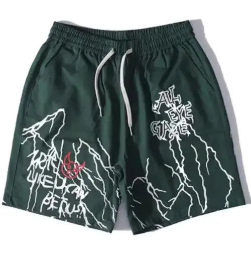 Jean Graffiti Print Pocket Shorts Size US 30 / EU 46 - 1 Thumbnail