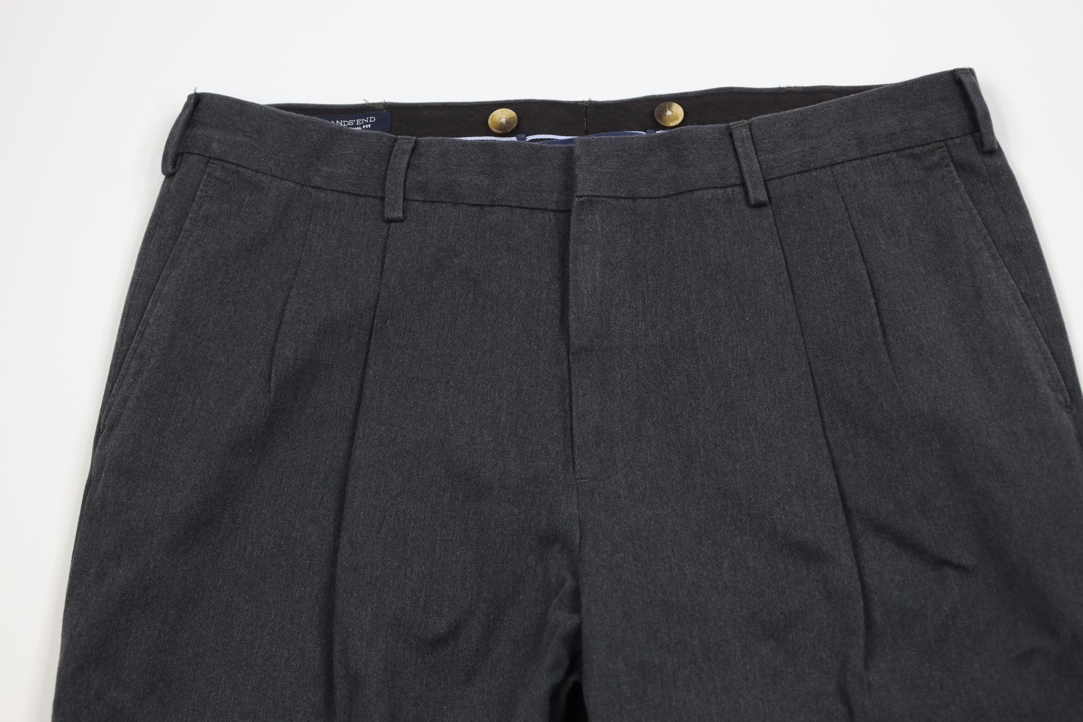 Lands' End Vintage 90s Lands End Heavyweight Wide Leg Chino Pants Size US 38 / EU 54 - 2 Thumbnail
