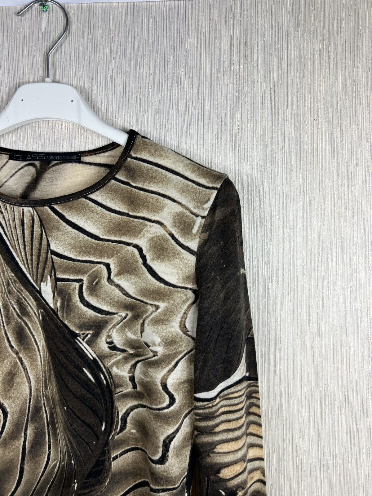 Roberto Cavalli Roberto Cavalli y2k mesh abstract spectrum full print blouse Size XS / US 0-2 / IT 36-38 - 3 Thumbnail