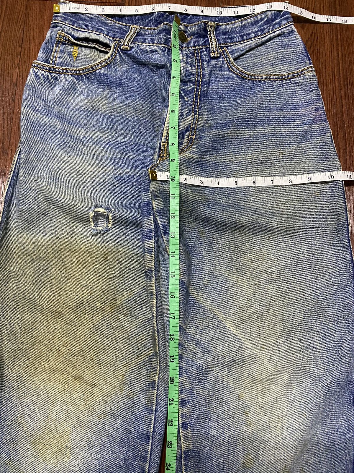 Trussardi Vintage Trussardi Blue Wash Distressed Jeans Size US 28 / EU 44 - 15 Thumbnail