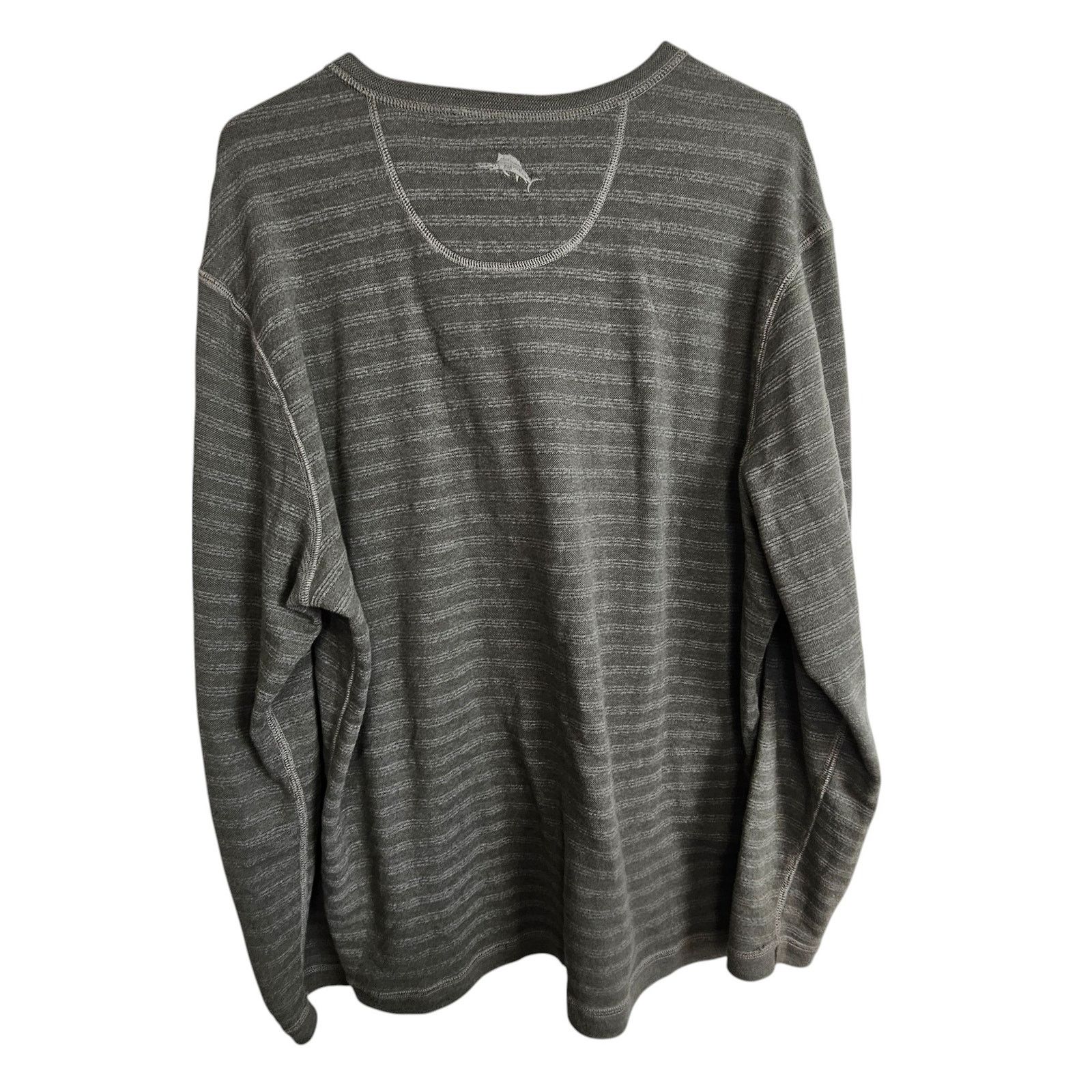 Tommy Bahama Tommy Bahama Mens Striped Henley Knit Sweater Size XL Preppy Size US L / EU 52-54 / 3 - 7 Thumbnail
