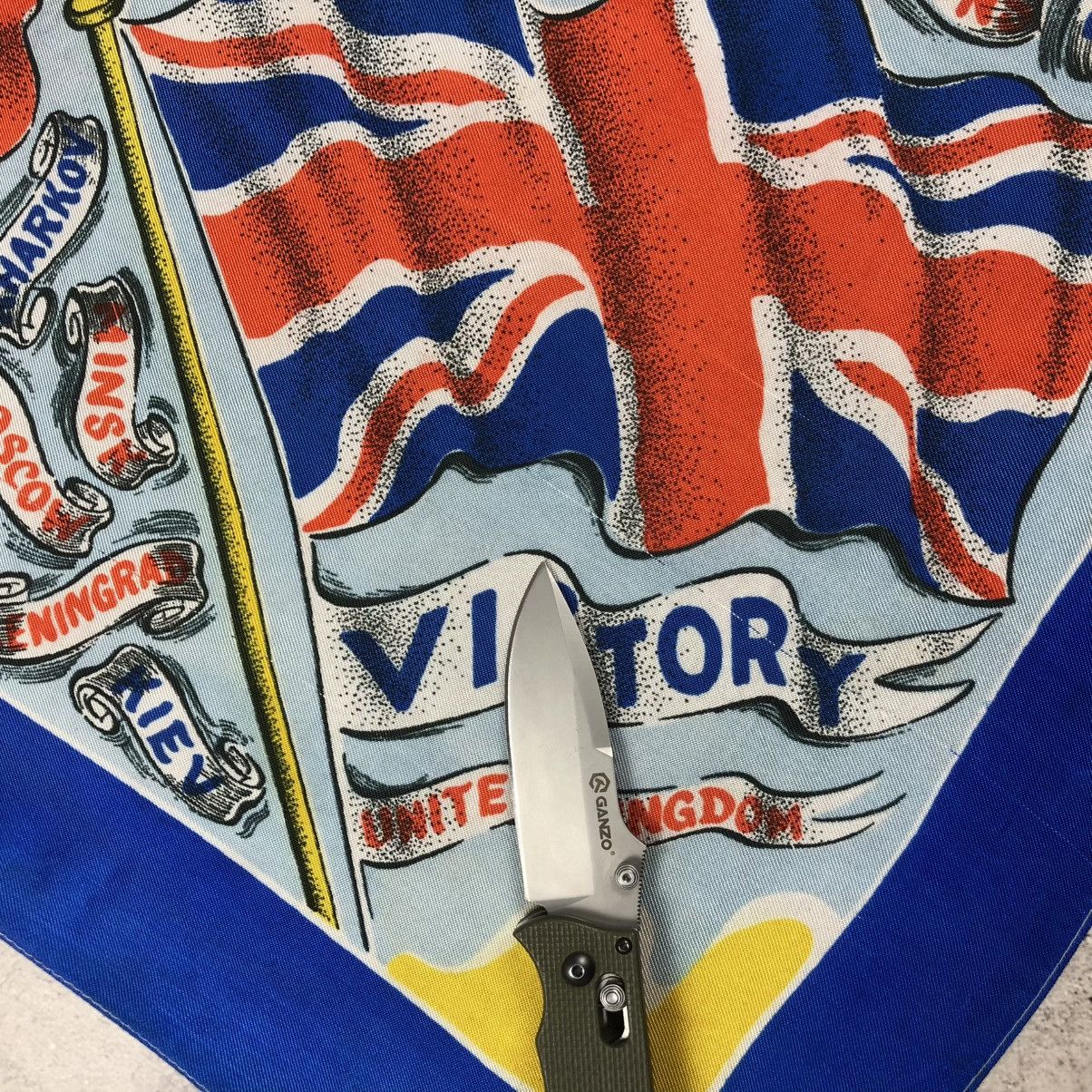 Vintage 1945 WWII Kiev Moscow USSR US UK France Victory Scarf Size ONE SIZE - 10 Thumbnail