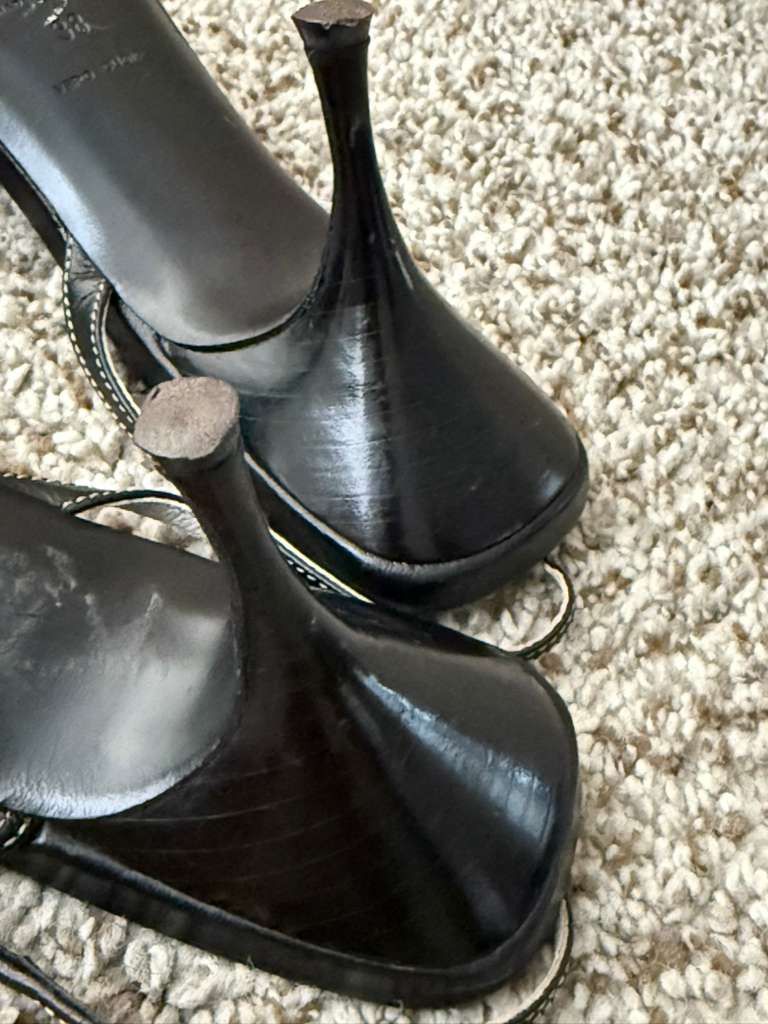 Prada Vintage Prada Women's Woven Domino Slingback Heels Size 38 Size US 8 / IT 38 - 4 Thumbnail