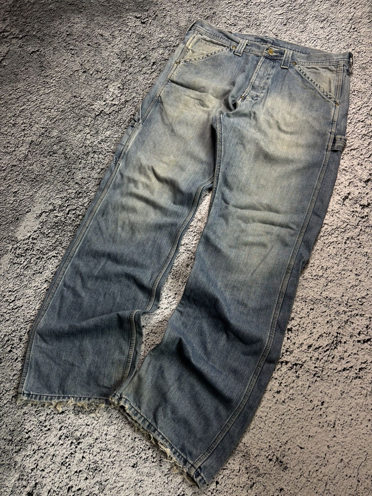 Lee × Vintage Distressed baggy 90s Lee denim jeans y2k skate style Size US 36 / EU 52 - 4 Thumbnail