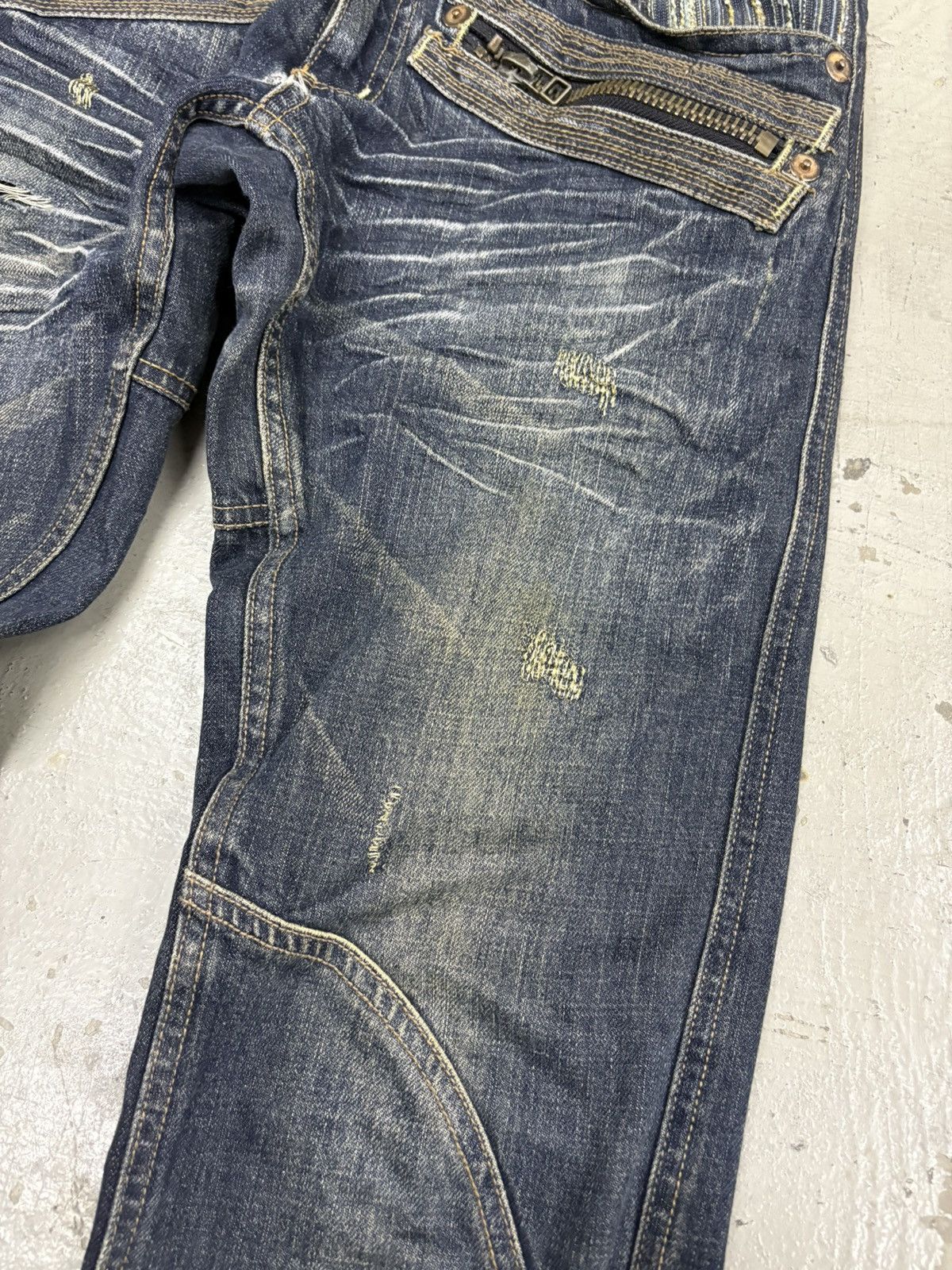Engineered Garments PAINTED DISTRESSED DENIM BY URBAN CRAFT Size US 31 - 6 Thumbnail
