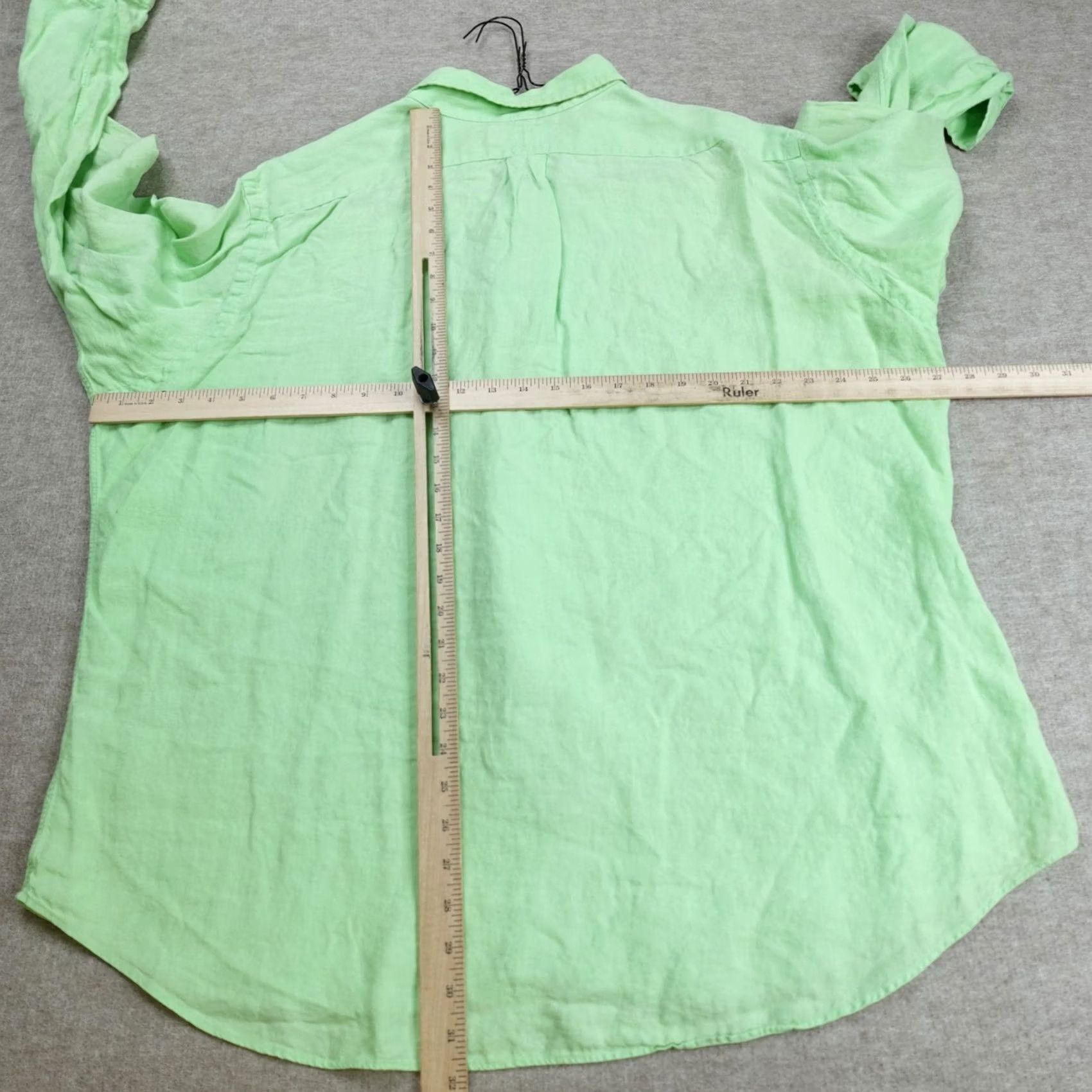 Polo Ralph Lauren VINTAGE Polo Ralph Lauren Shirt 2XL Green Solid Button Down 100% Linen Size US XXL / EU 58 / 5 - 4 Thumbnail
