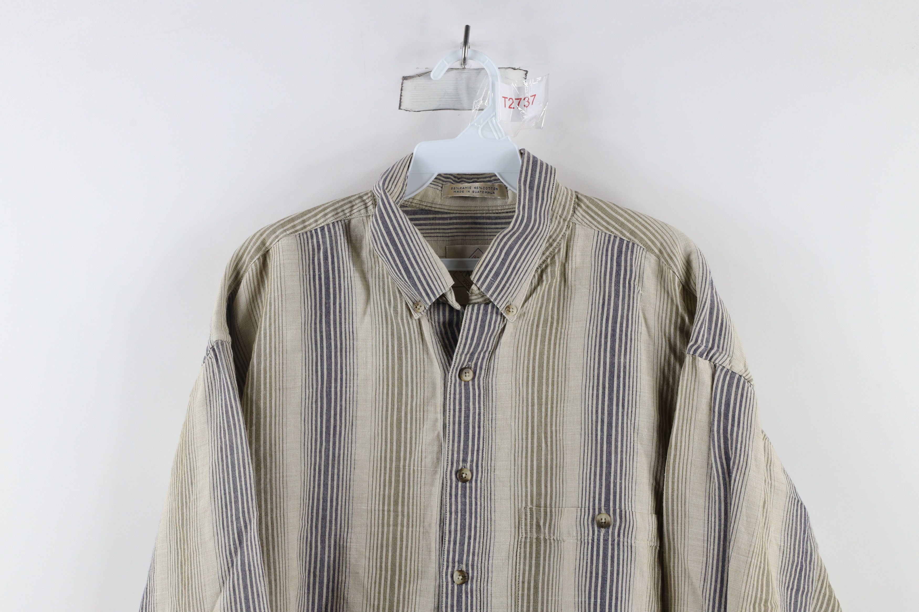 Vintage Vintage 90s Streetwear Baggy Fit Striped Button Down Shirt Size US M / EU 48-50 / 2 - 2 Thumbnail