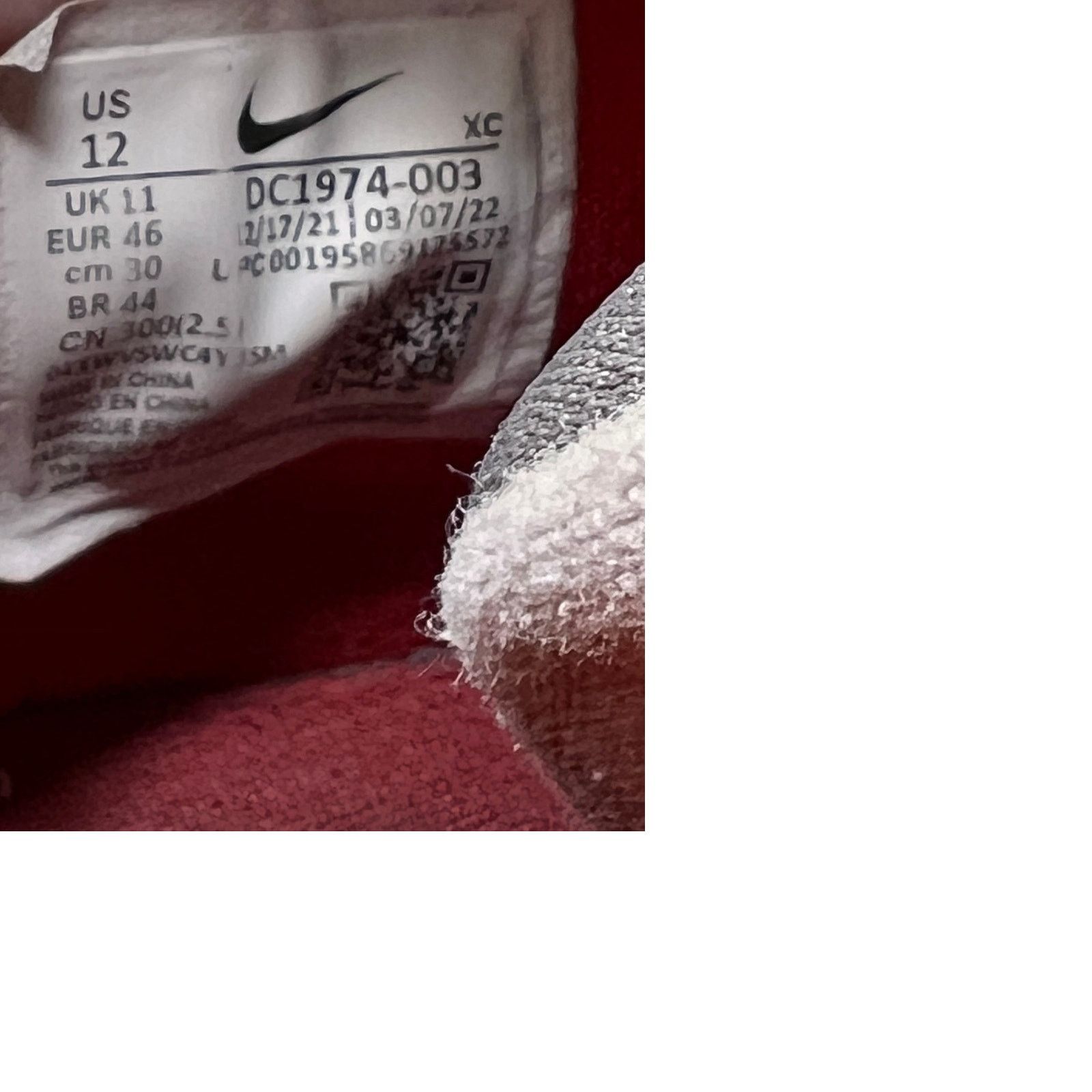 Nike Nike PG 6 Bred Mens 12 Red Black Size US 12 / EU 45 - 7 Thumbnail