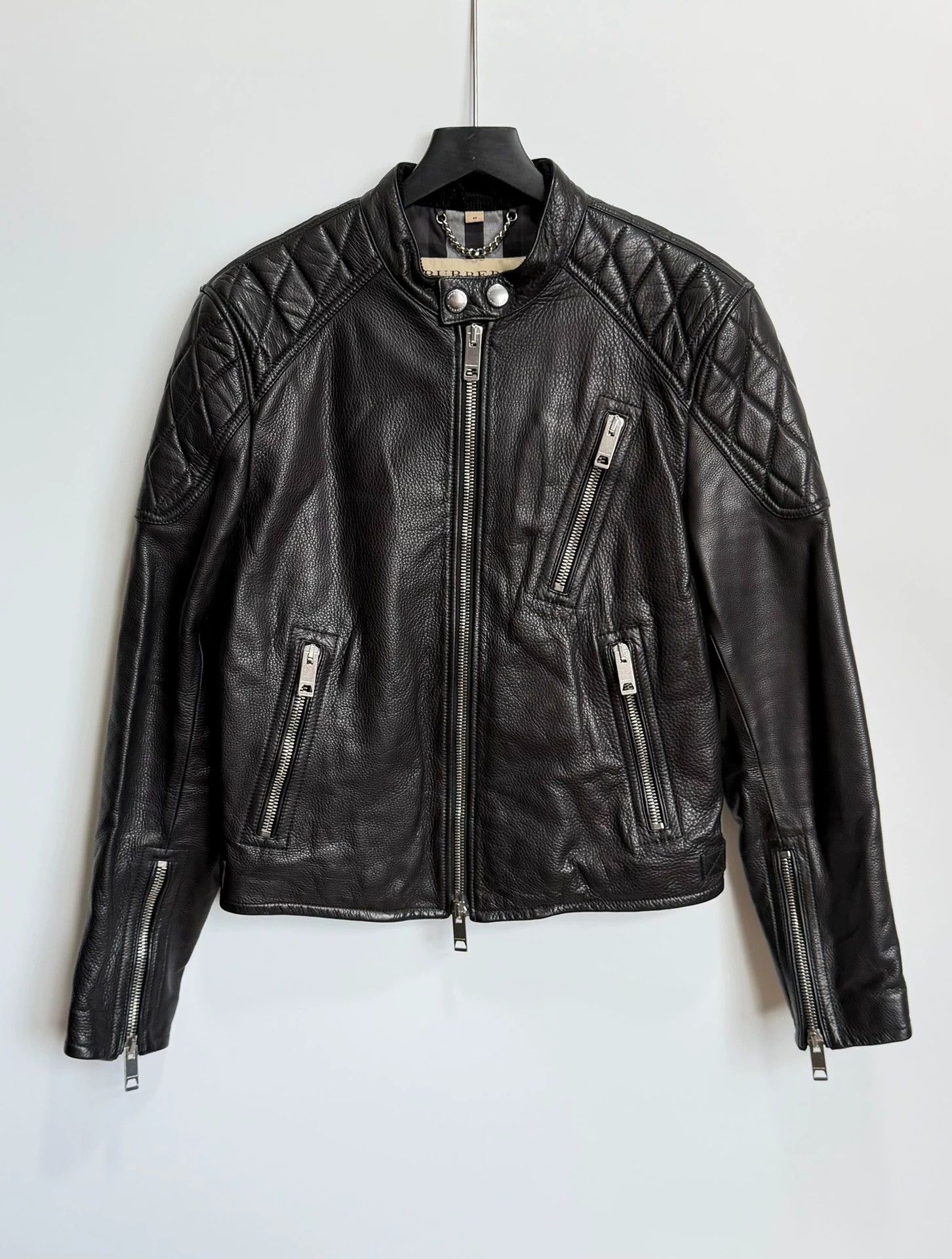 Burberry × Burberry Prorsum Burberry Brit Moto Biker Leather
