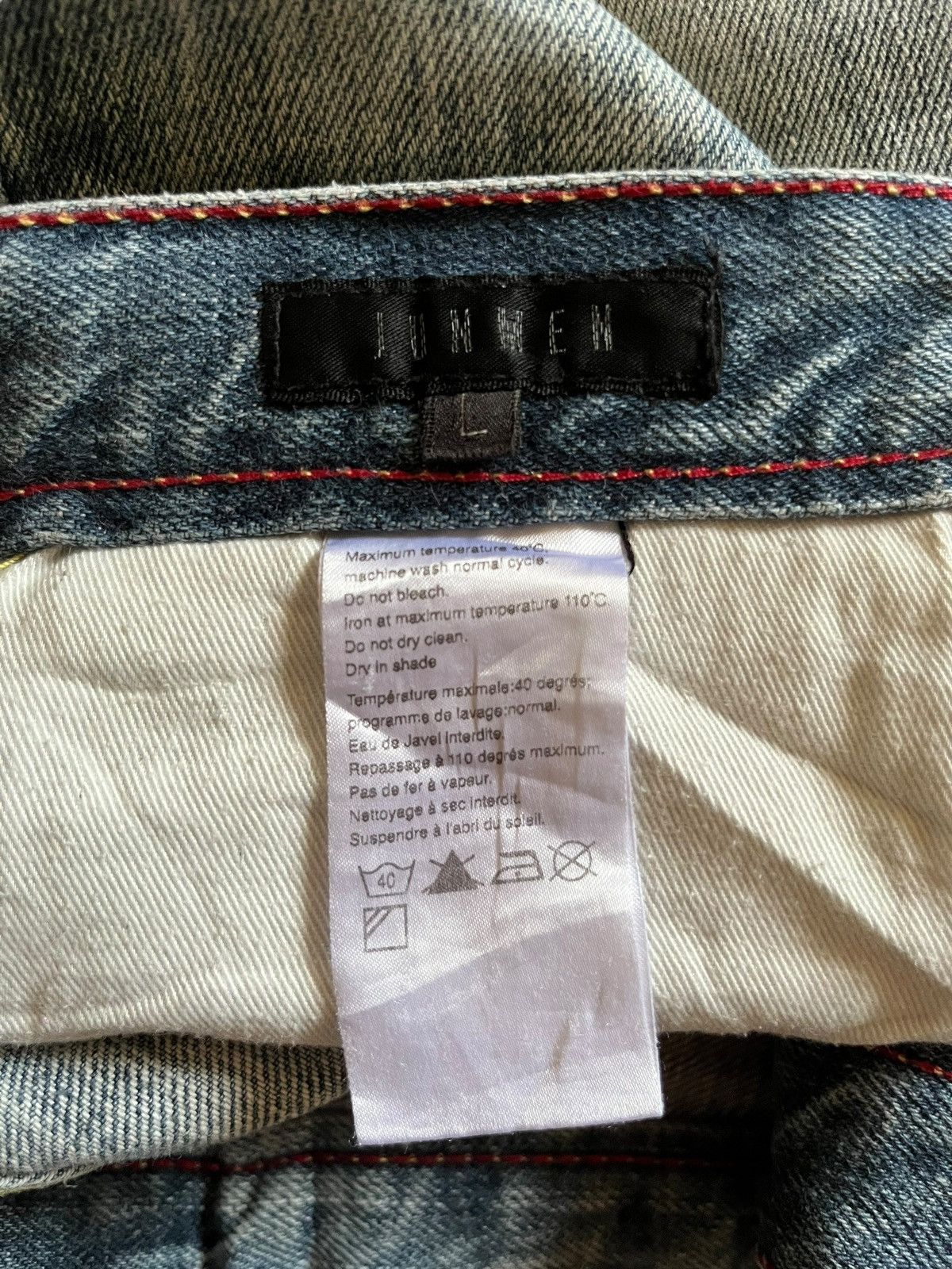 Japanese Brand × Jun Takahashi Vintage Japanese Junmen Faded Wash Distressed Jeans Size US 34 / EU 50 - 9 Thumbnail