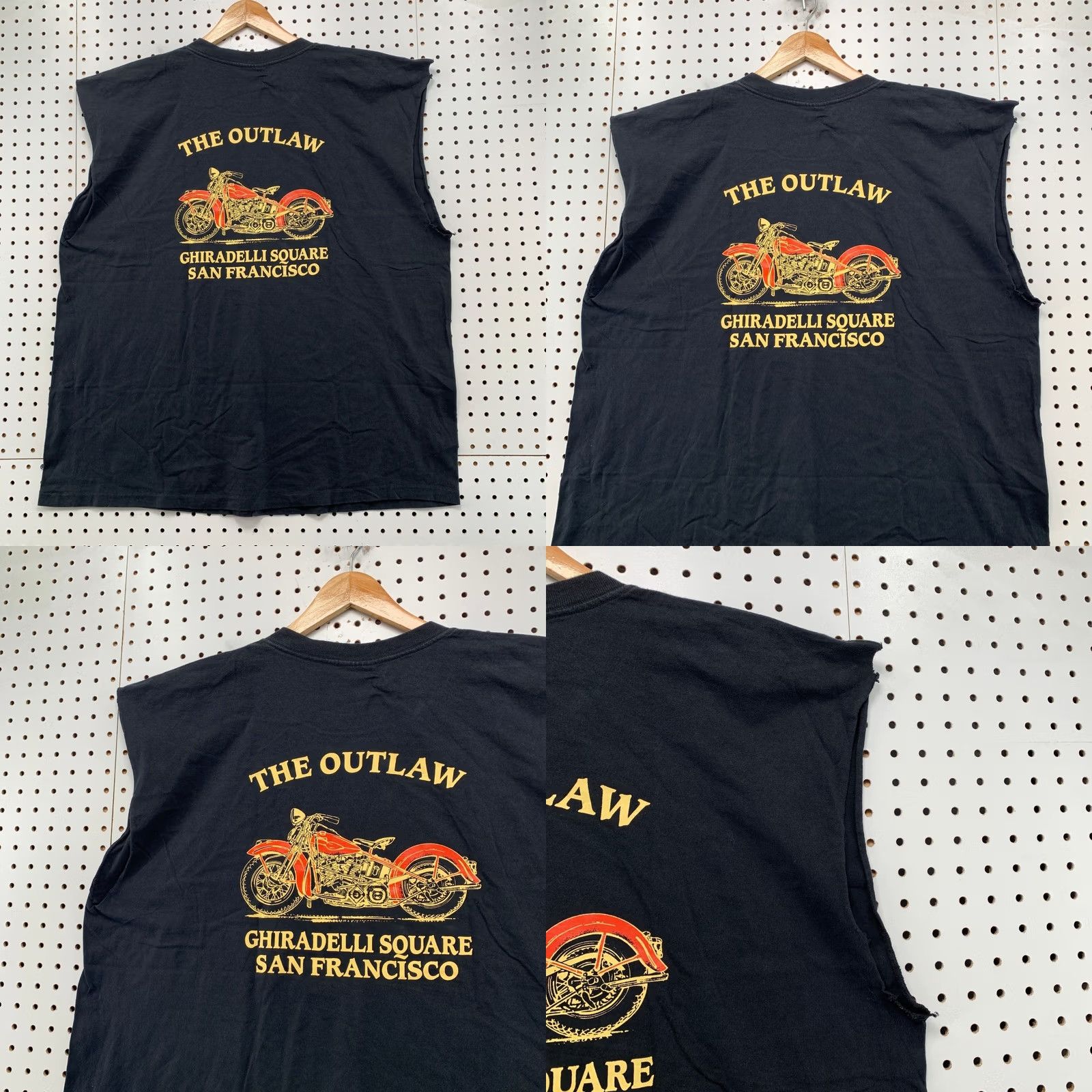 Vintage VINTAGE 3D Emblem Sleeveless T Shirt Mens XXL Black Biker Outlaw Motorcycle T-Shirt Graphic Print Logo Crew Neck Summer 1990s Mens Size US XXL / EU 58 / 5 - 9 Thumbnail